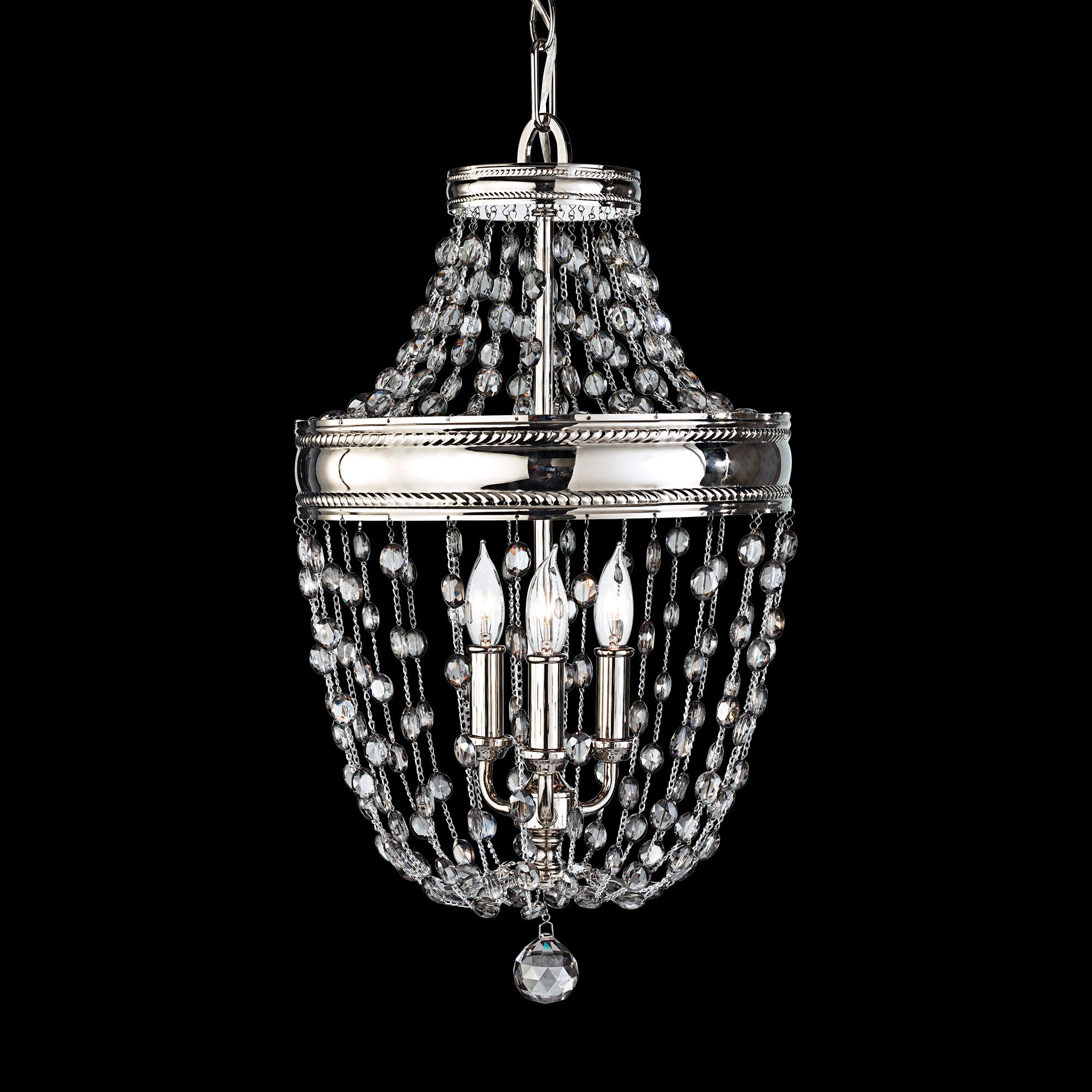 Feiss Malia 12 1/2" Wide 3-Light Crystal Chandelier