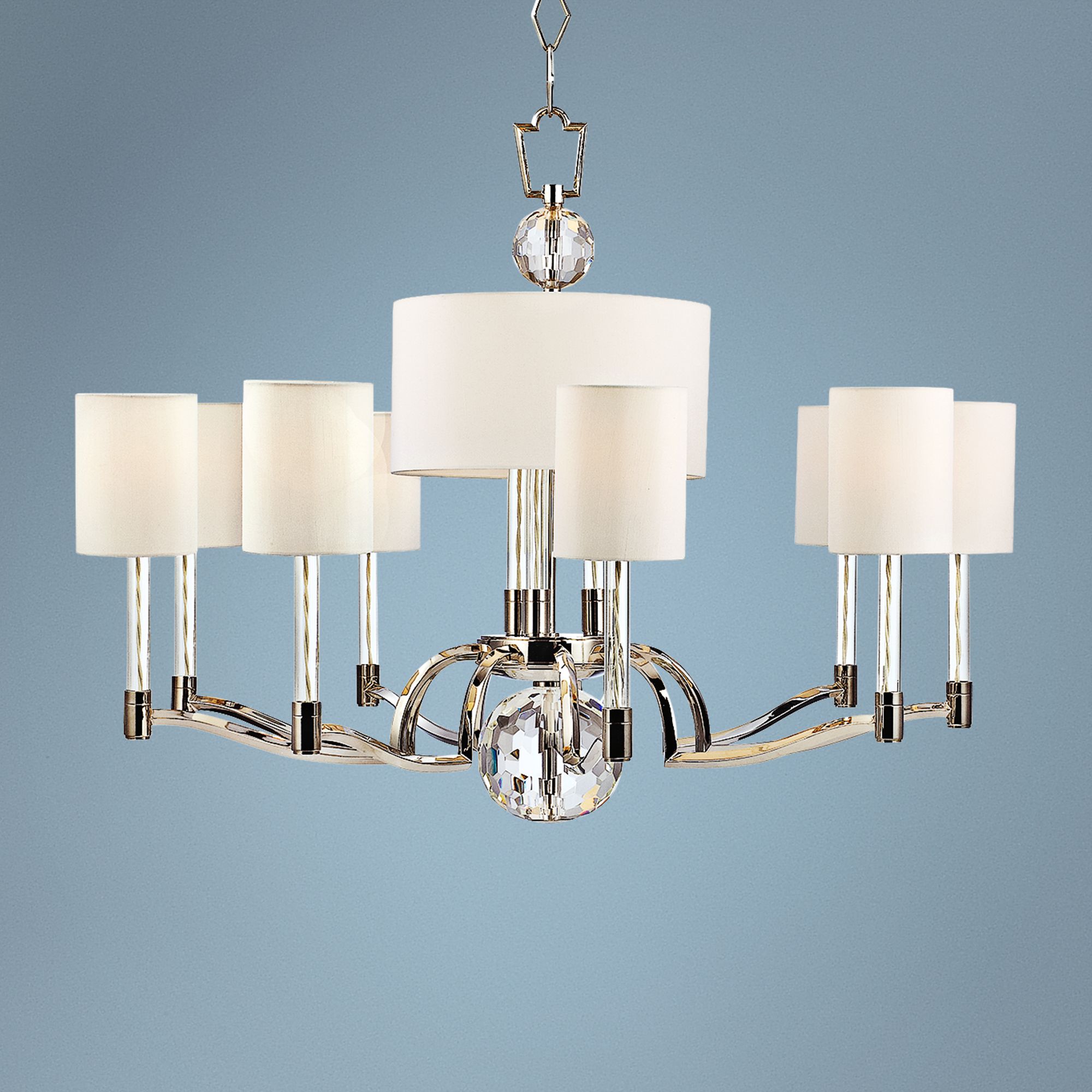 Hudson Valley Waterloo 36" Wide Polished Nickel Chandelier