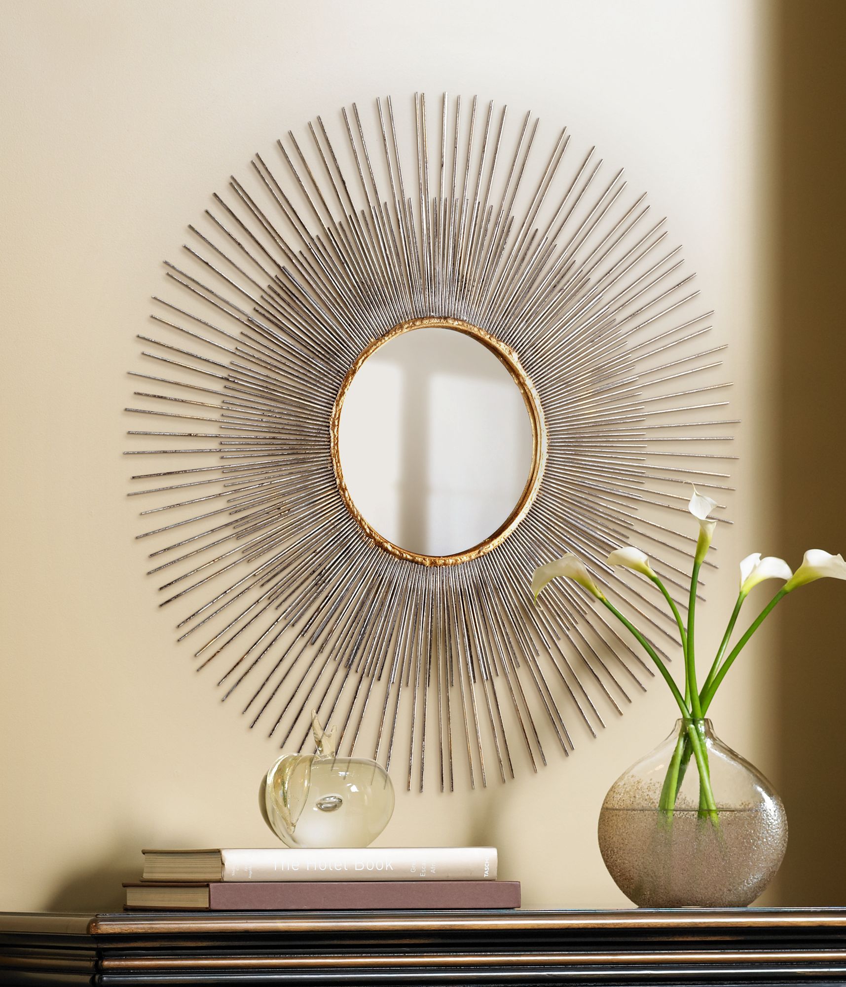 Medium Pixley 24 1/2" Round Antique Silver Wall Mirror 2K316 Lamps