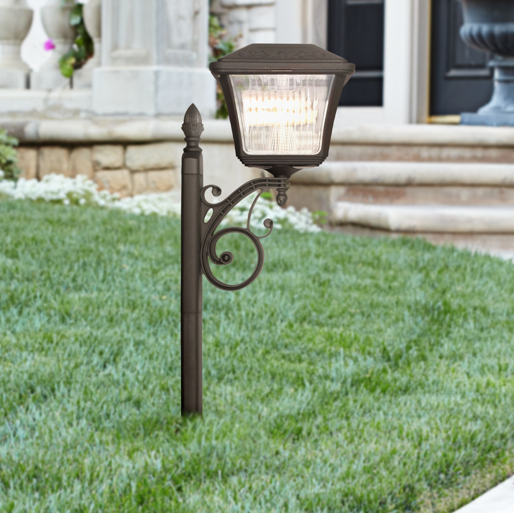 Solar Powered Adjustable Height 6000K LED Planter Light