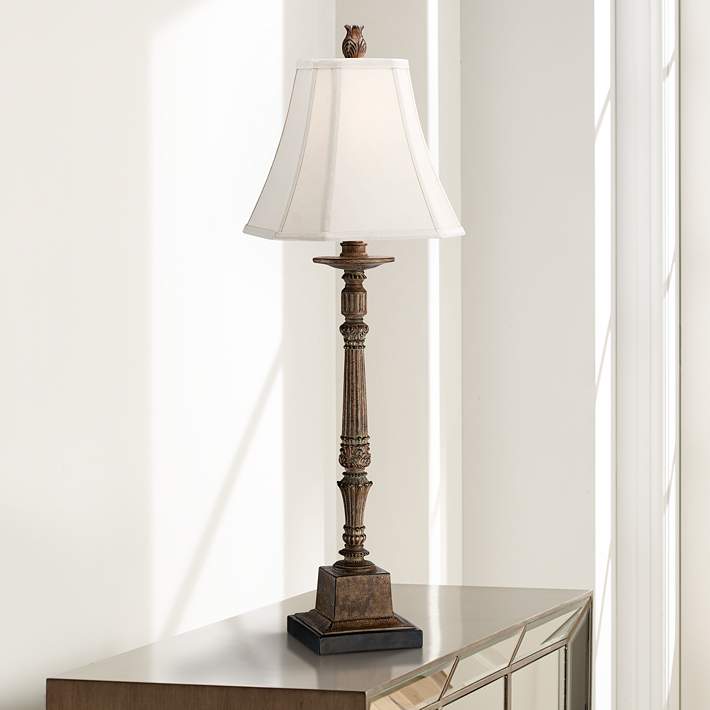 Thornewood Brown Traditional Console, Console Table Lamps Plus