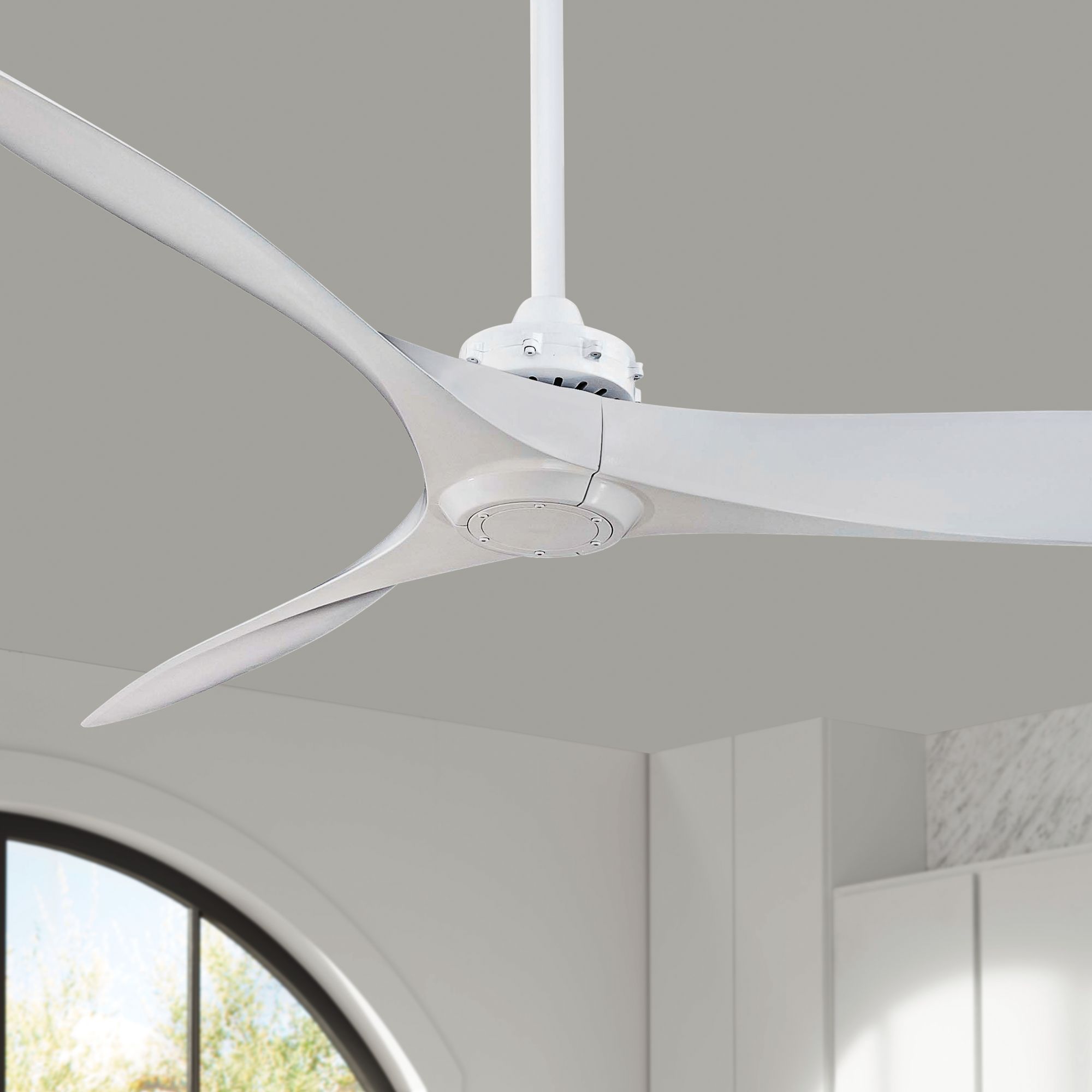 60" Minka Aire Aviation White Ceiling Fan - #2T032 | Lamps Plus