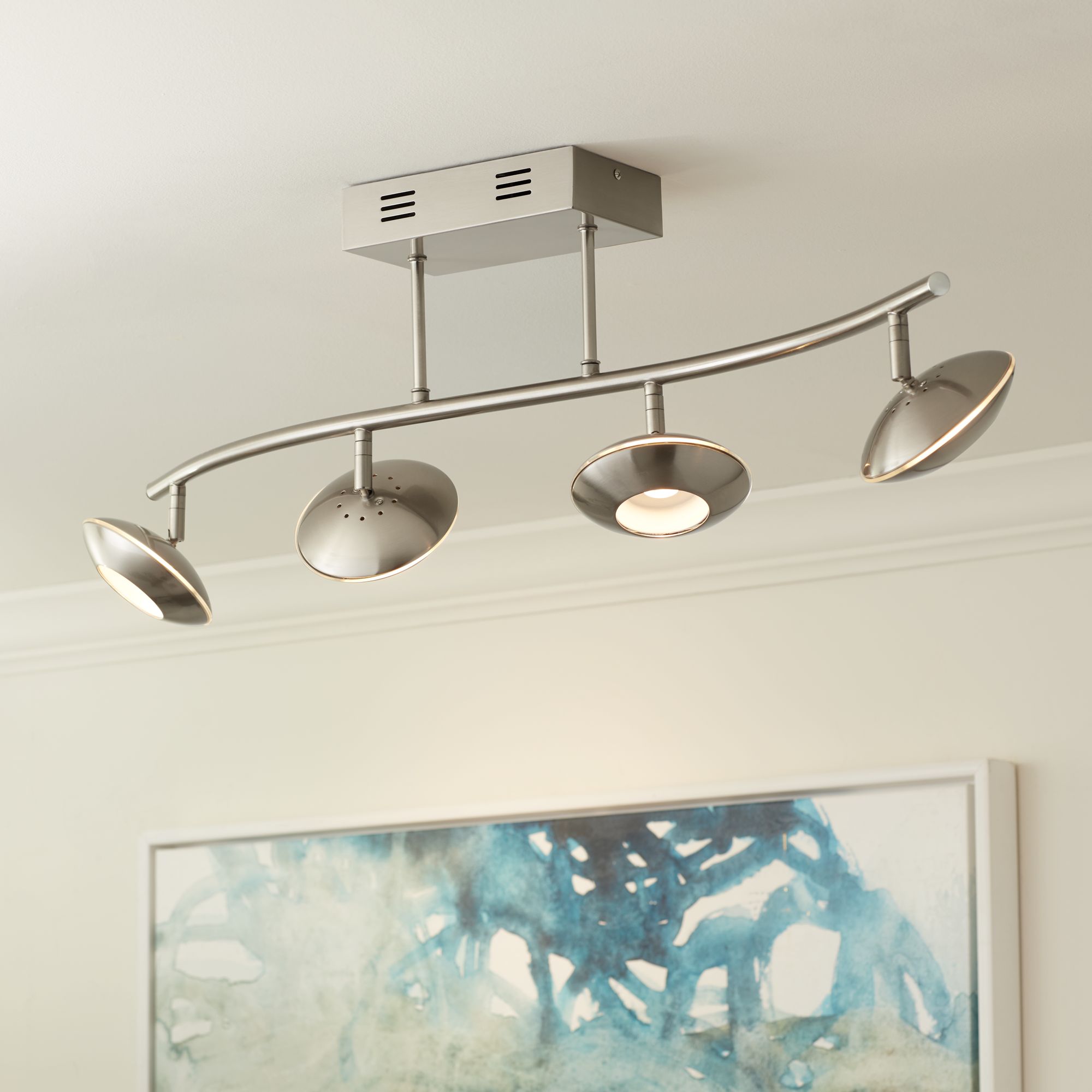 Pro Track Thurston Satin Nickel 4 Led Track Light Kit 2t524