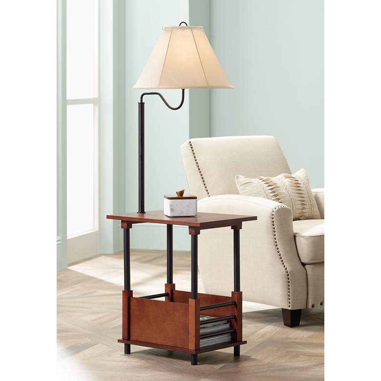 Marville Mission Style Floor Lamp With End Table