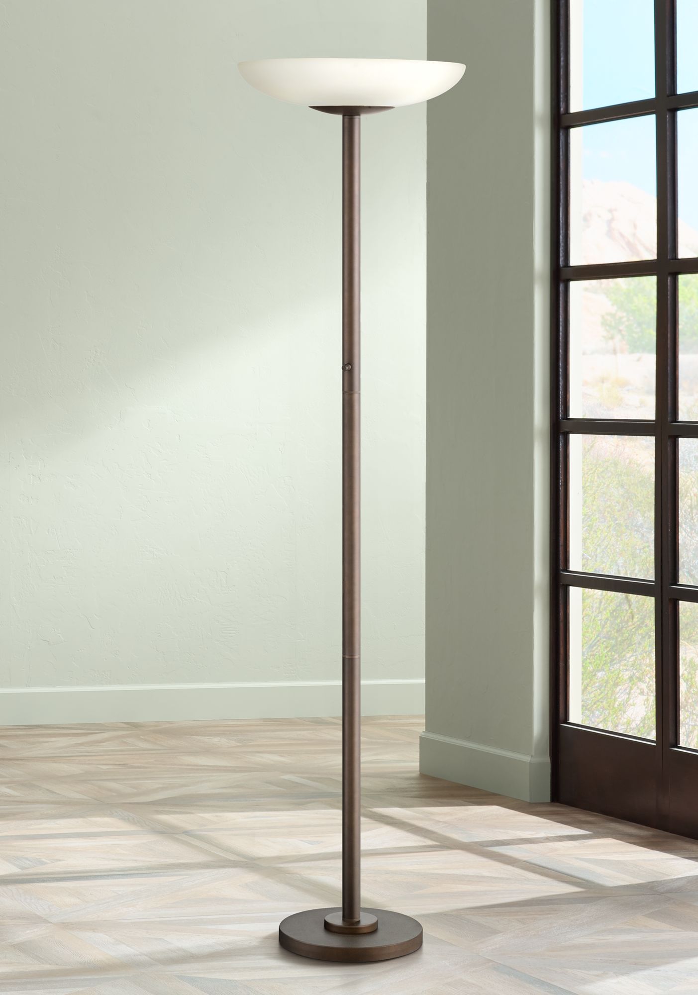 Possini Euro Design Meridian Light Blaster Torchiere Lamp