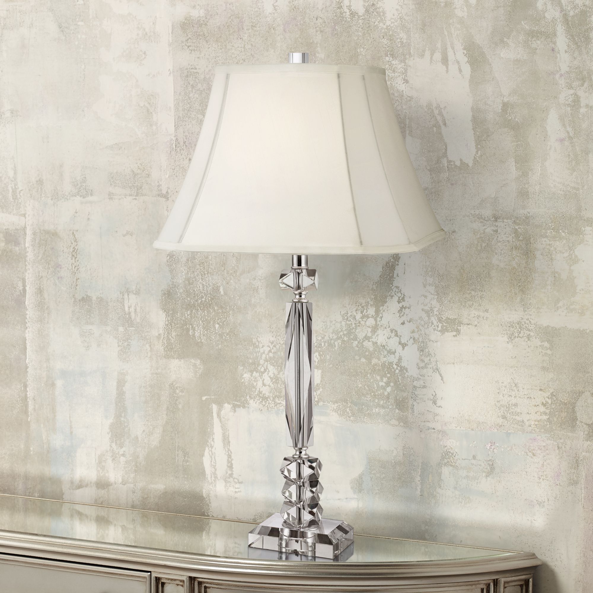 Mitzie Cut Crystal Column Table Lamp by Vienna Full Spectrum 2V818