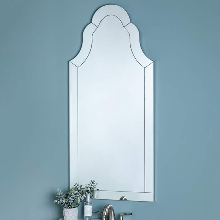 Chindwin 20 X 44 Frameless Arched, Cooper Classics Lincoln Wall Mirror