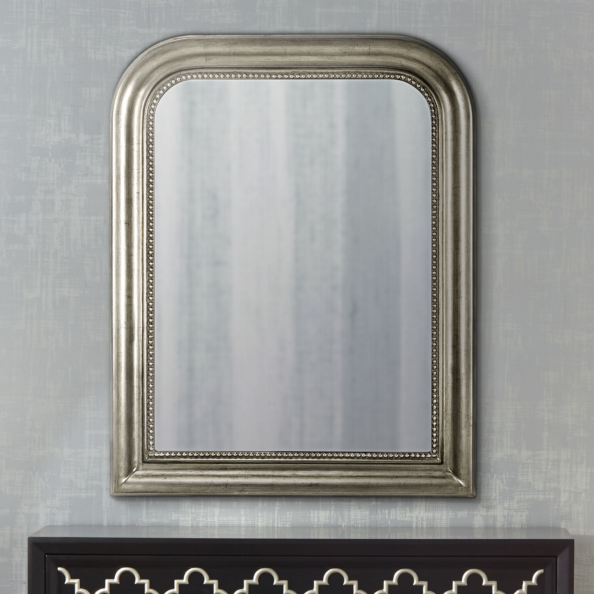 Kwango Antique Silver 30 1/2" x 38 1/4" Wall Mirror