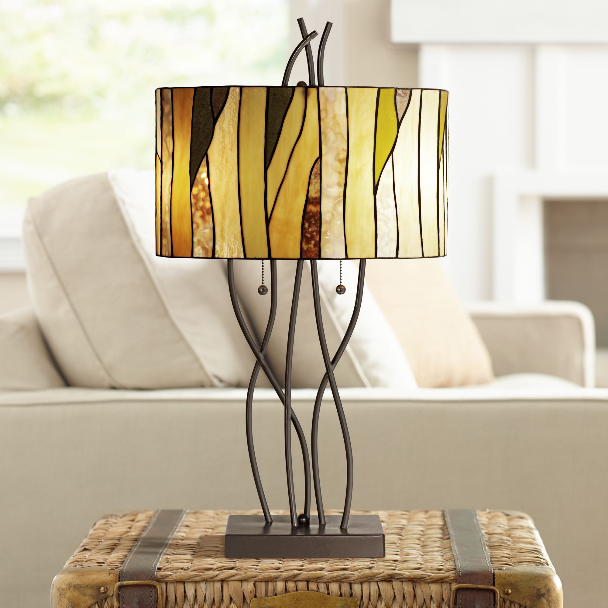 Robert Louis Tiffany Oak Vine Table Lamp