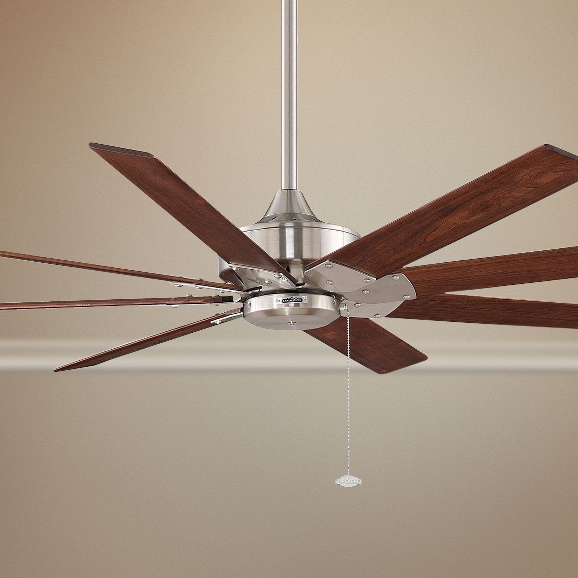 63 Fanimation Levon Brushed Nickel Ceiling Fan 2x325 Lamps Plus