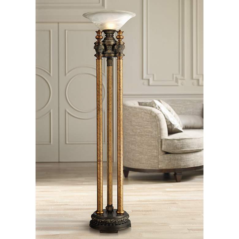 Athena 72&quot; High Bronze Torchiere Floor Lamp by Elk Lighting