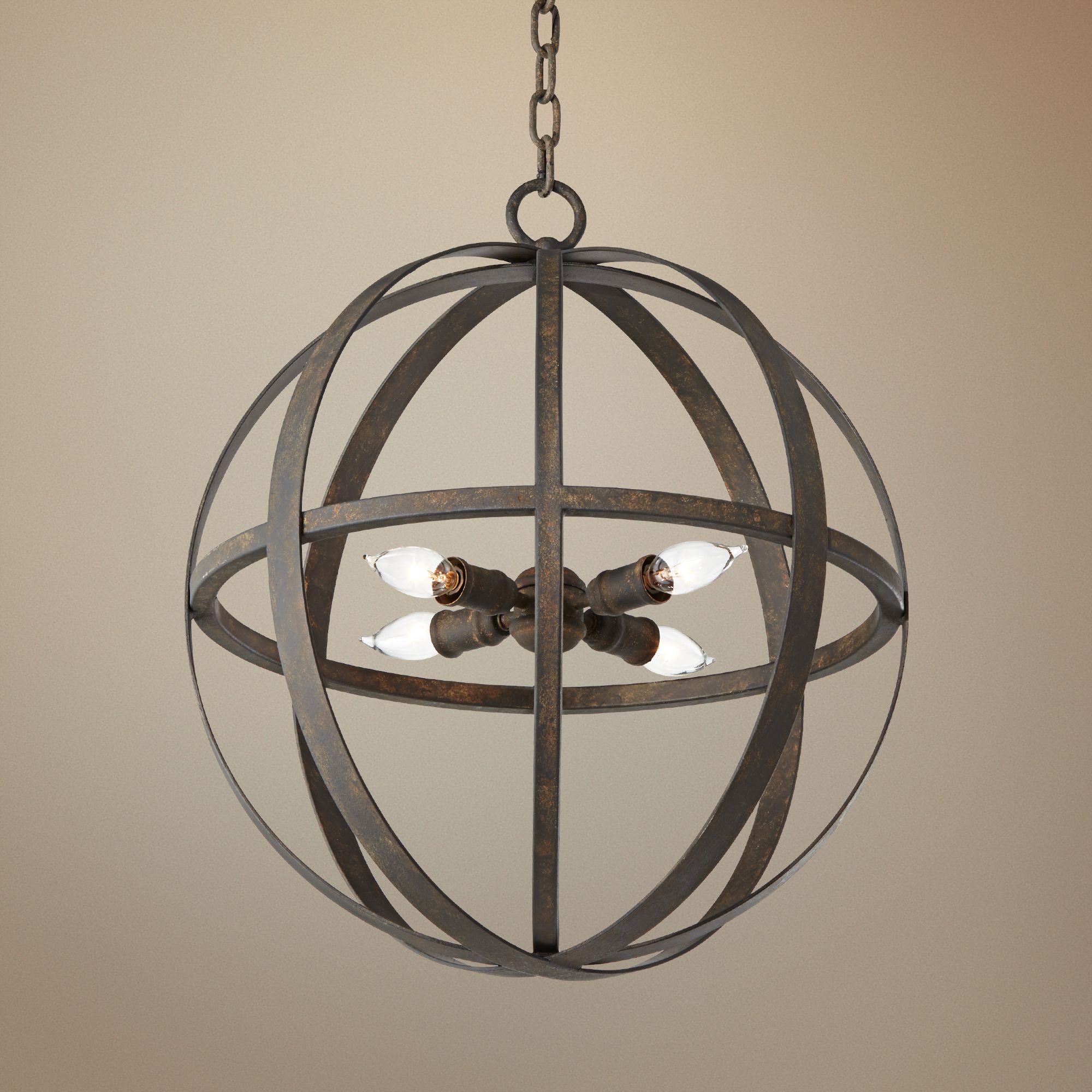 Flatiron 18 1/2" Wide Weathered Iron Pendant Light