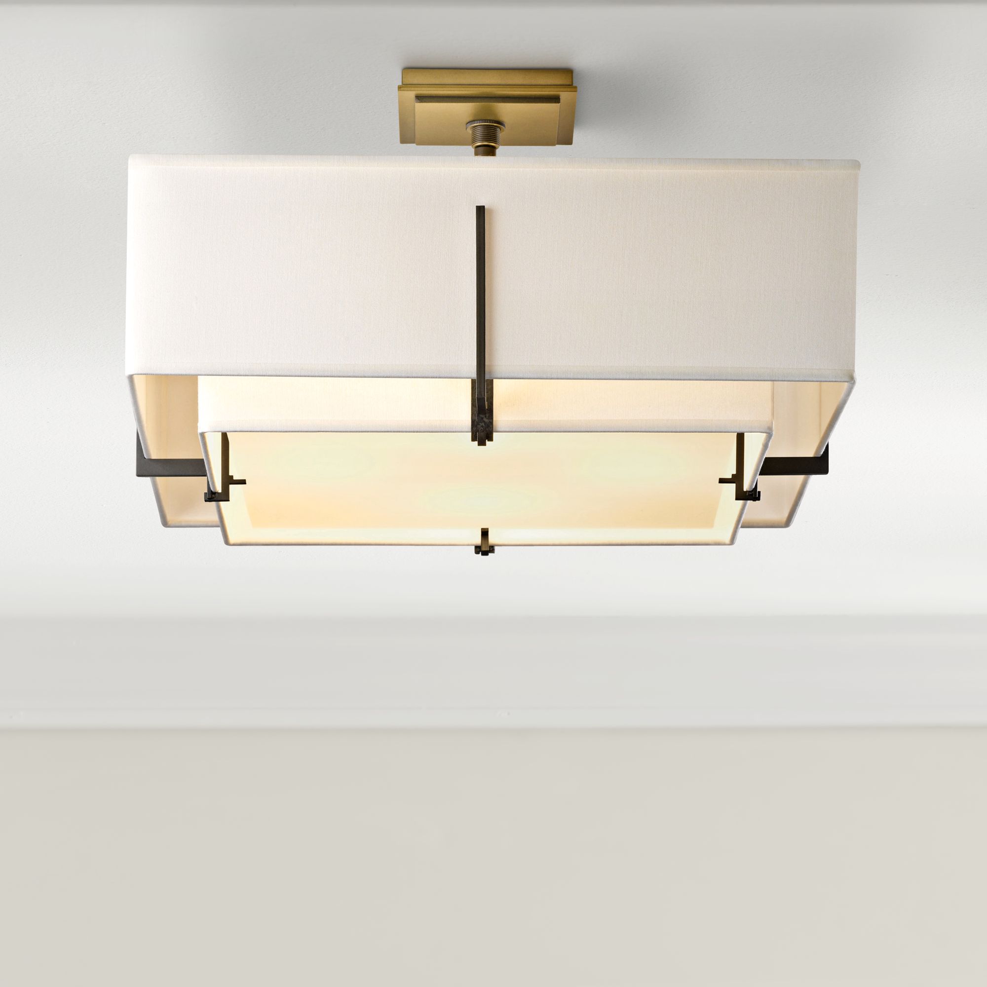 Hubbardton Forge Exos Dark Smoke Ceiling Light