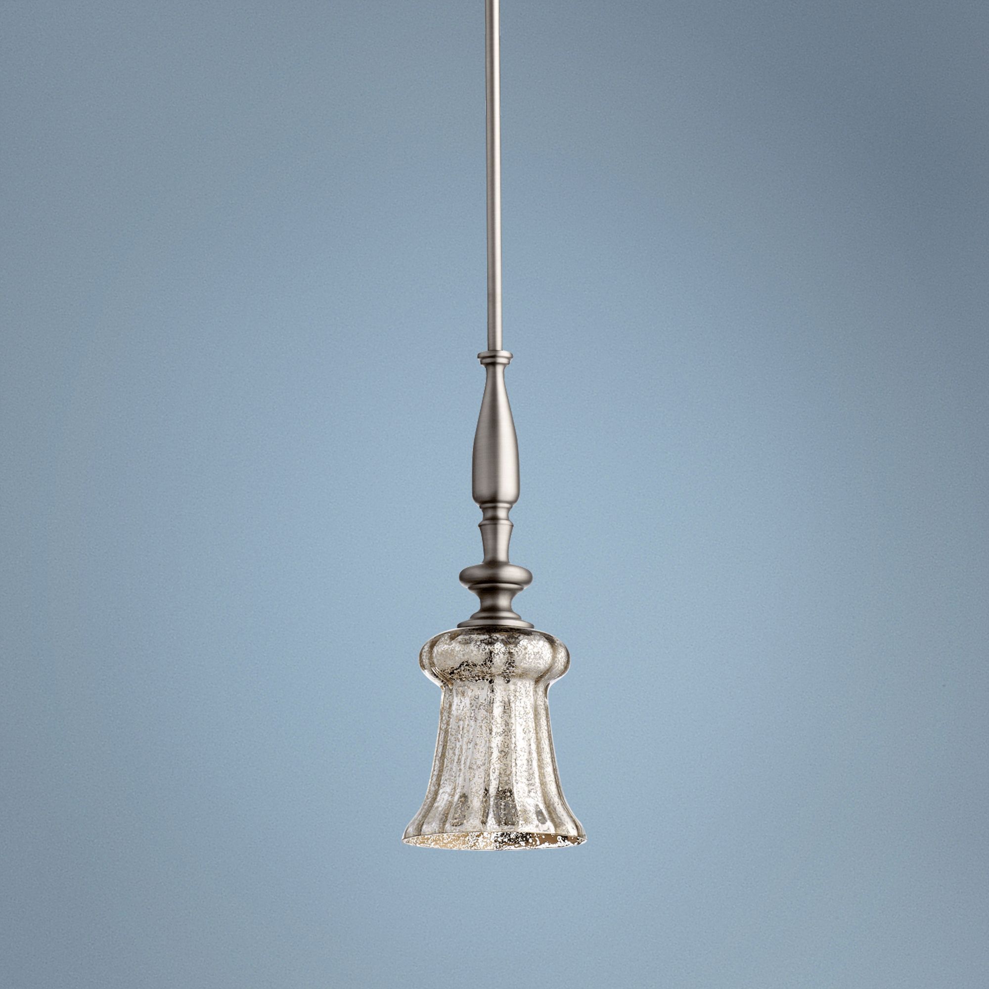 Quorum Trelon 7" Wide Mercury Glass Mini Pendant Light