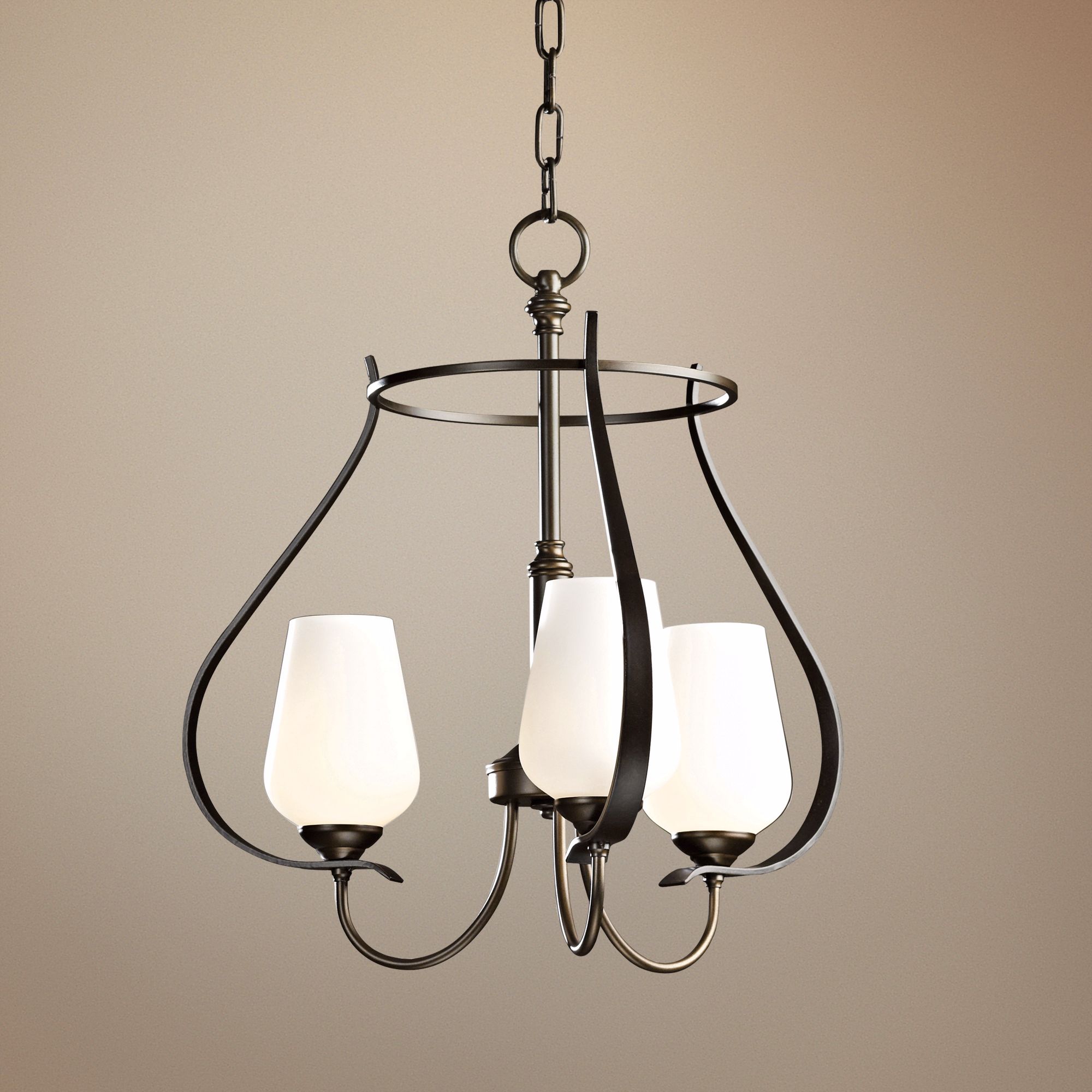 Hubbardton Forge Flora 3-Light Bronze Chandelier