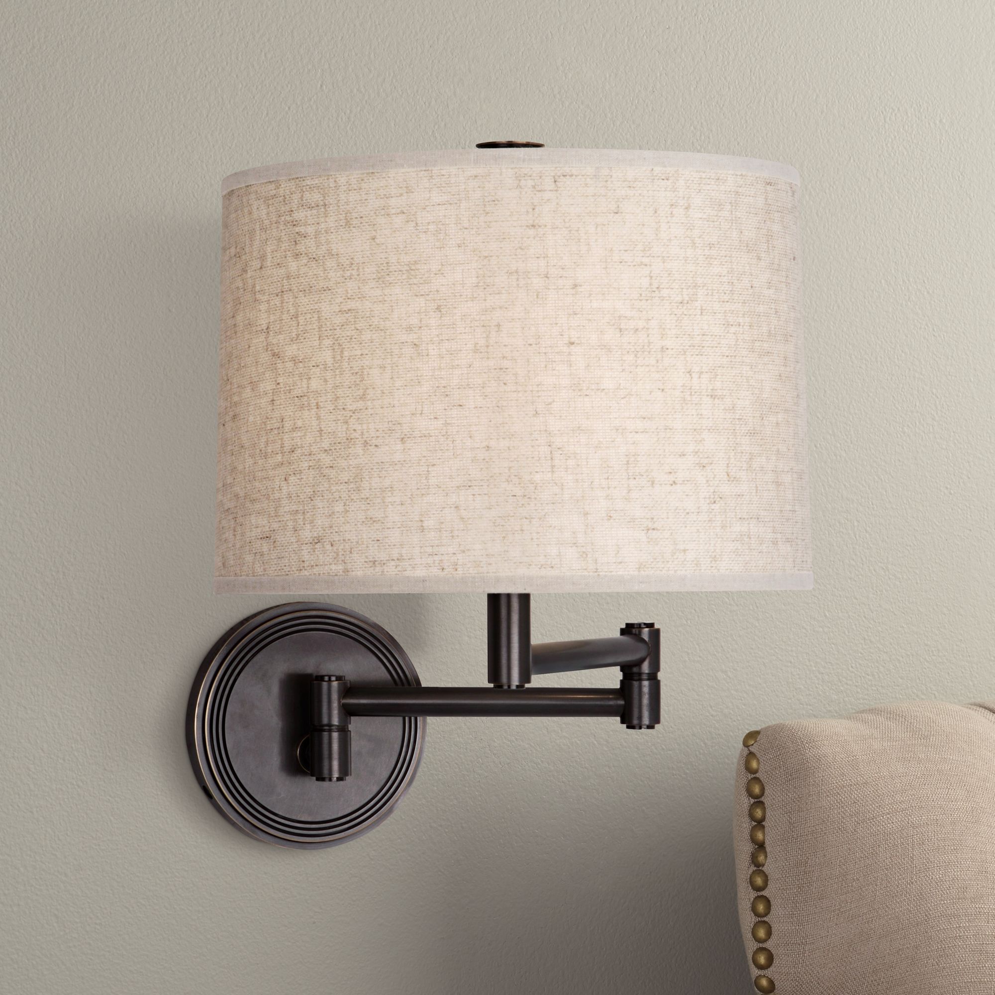 Robert Abbey Sofia Patina Bronze Swing Arm Wall Lamp