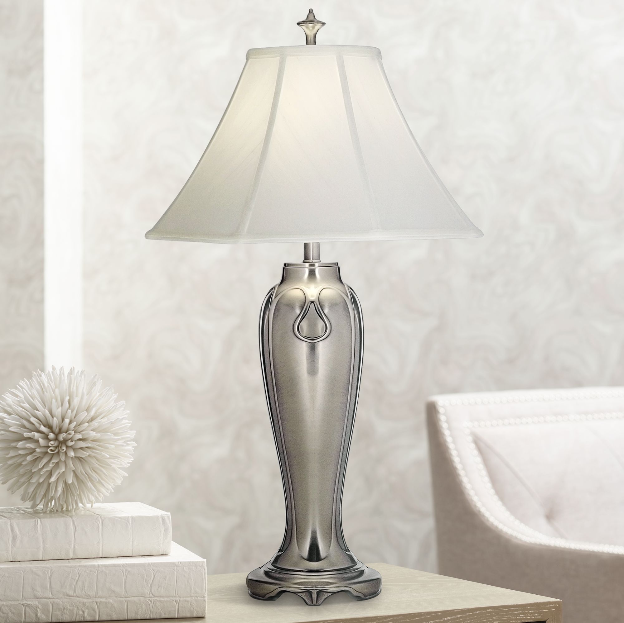 Stiffel Antique Nickel Table Lamp