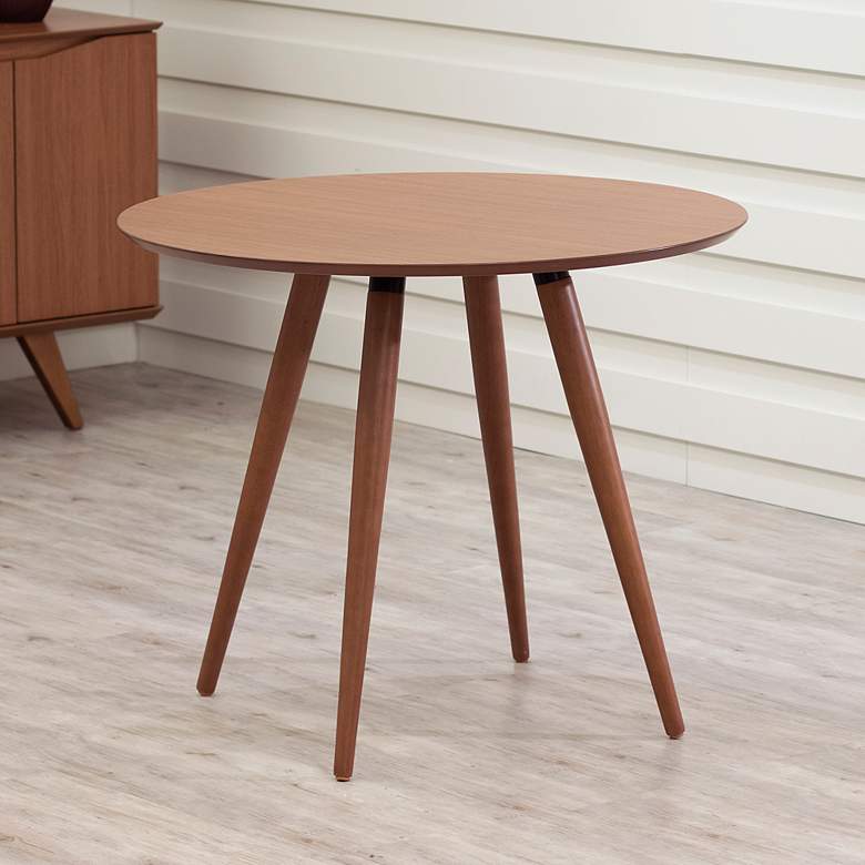 Athena 35 1/2&quot; Wide Maple Cream Wood Round Dining Table