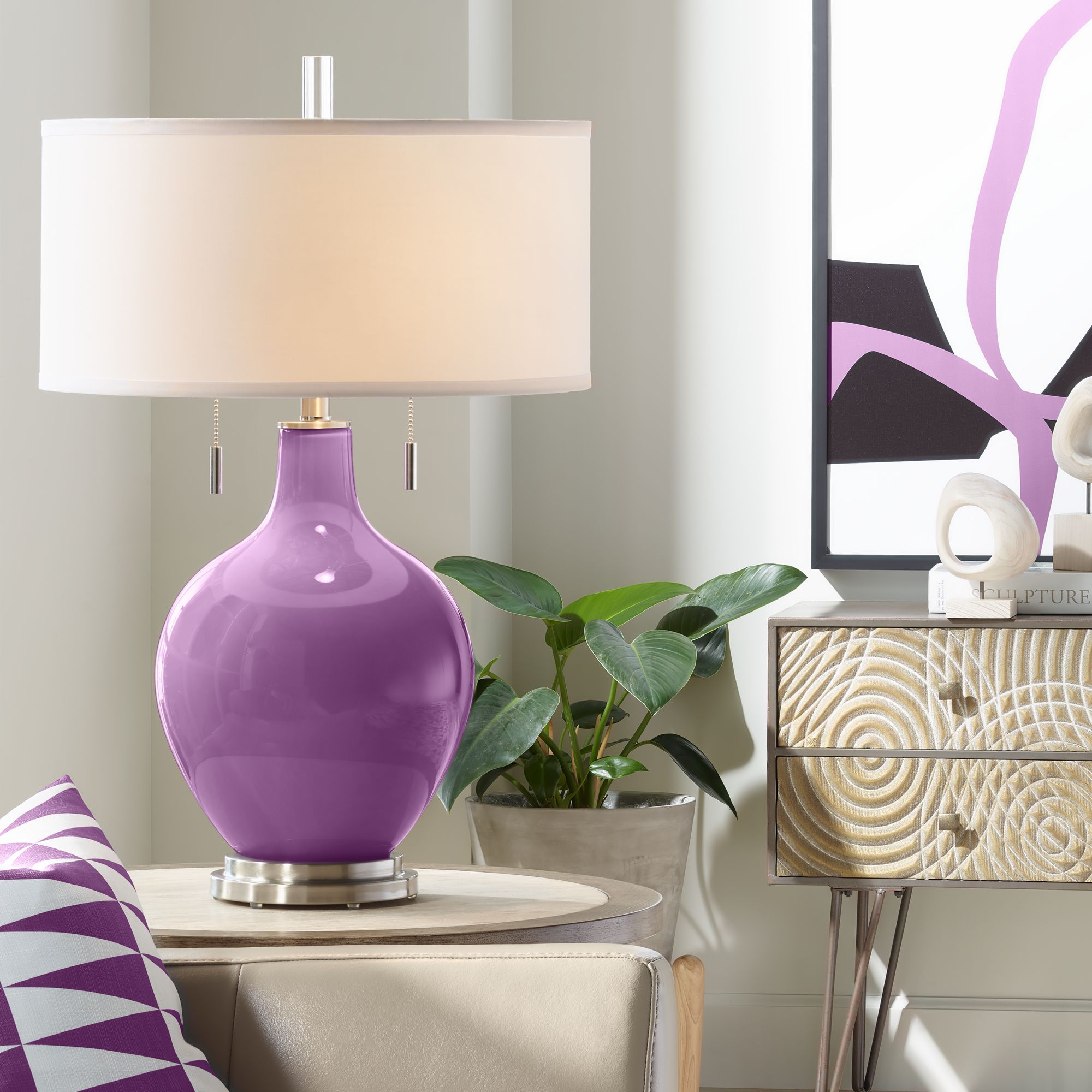 Kimono Violet Toby Table Lamp – Elegant Modern Home Lighting