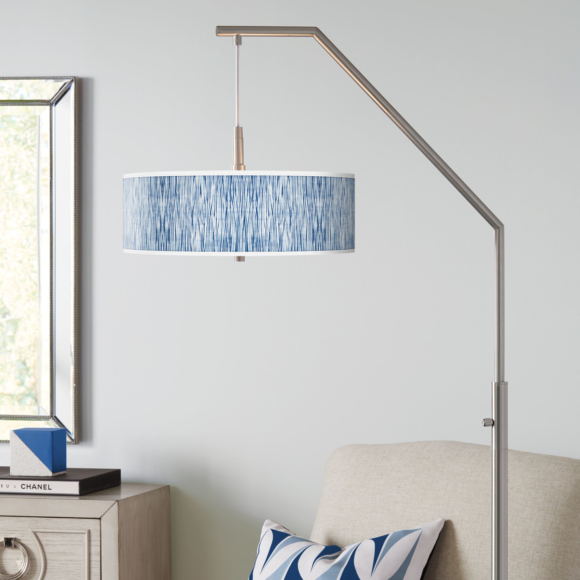 Beachcomb Giclee Shade Arc Floor Lamp