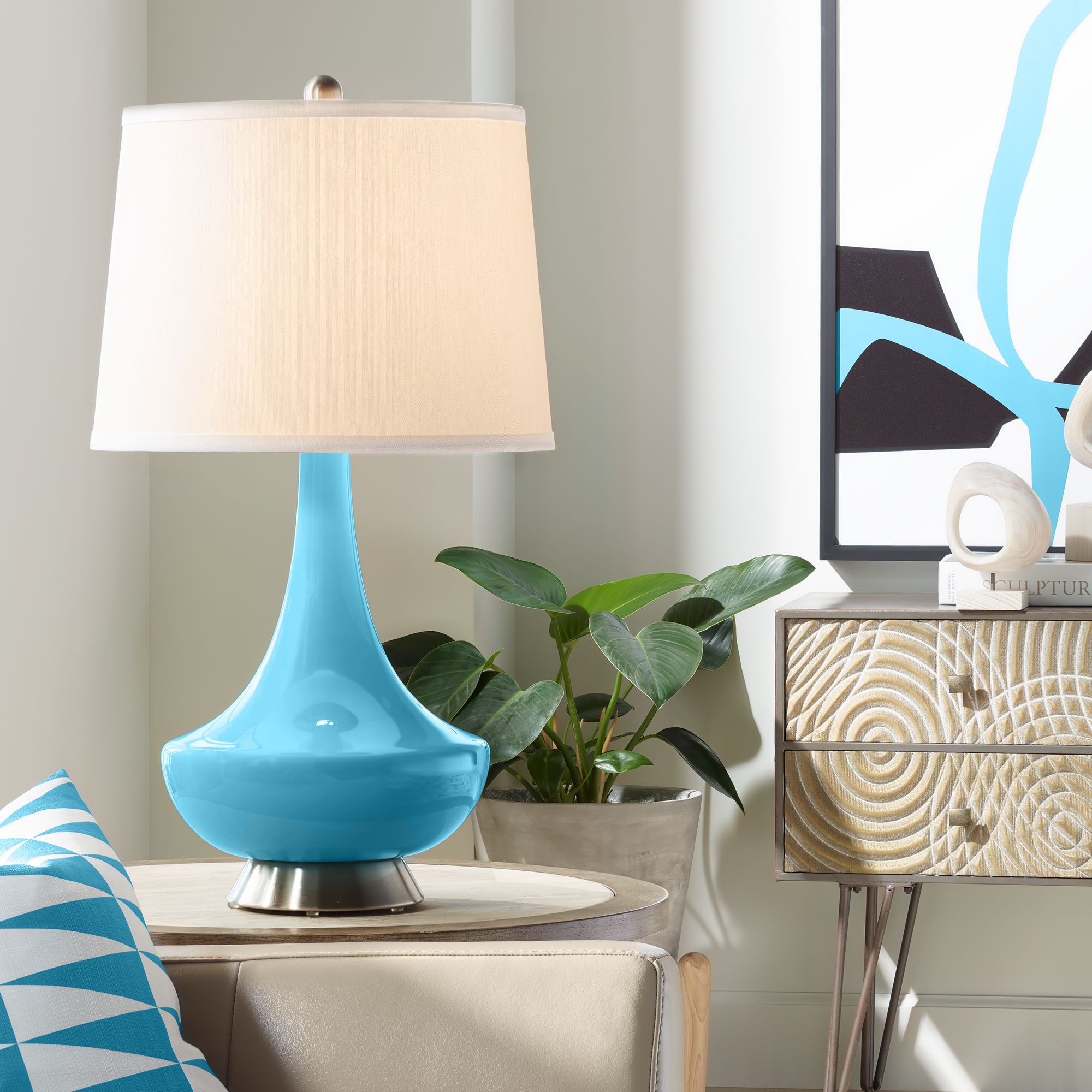 Jamaica Bay Gillan Glass Table Lamp 30M10 Lamps Plus