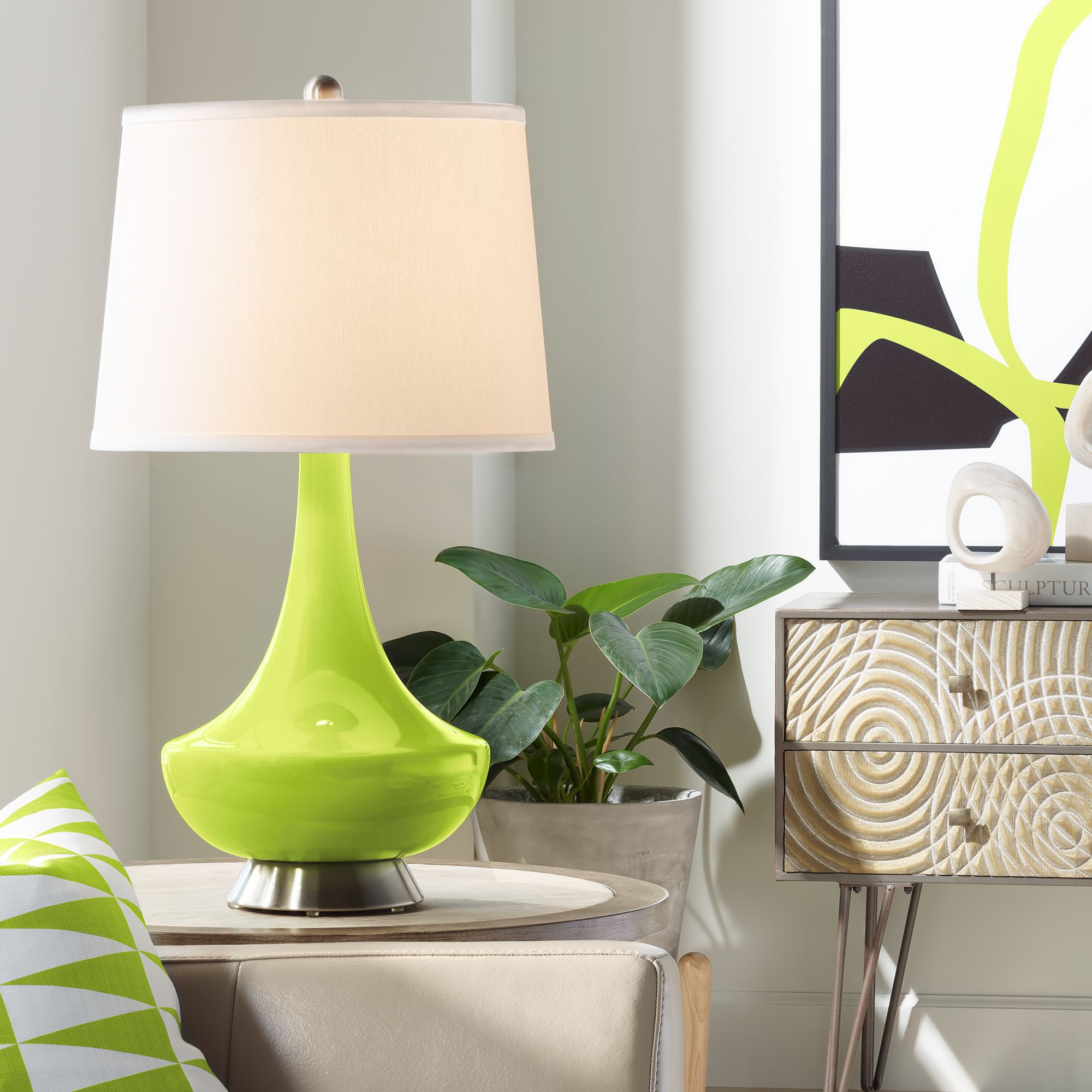 Tender Shoots Gillan Glass Table Lamp