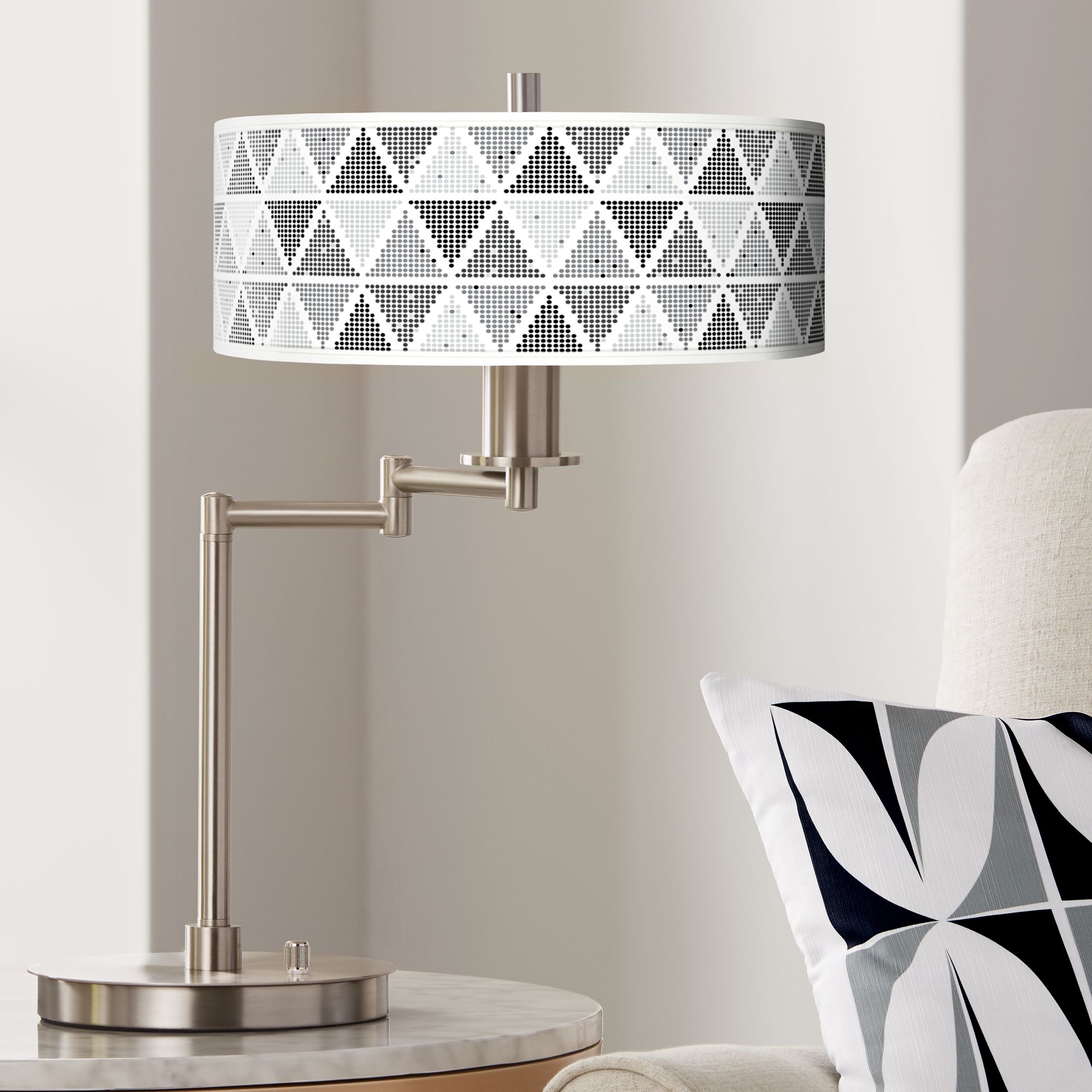 Pointillism Giclee CFL Swing Arm Desk Lamp