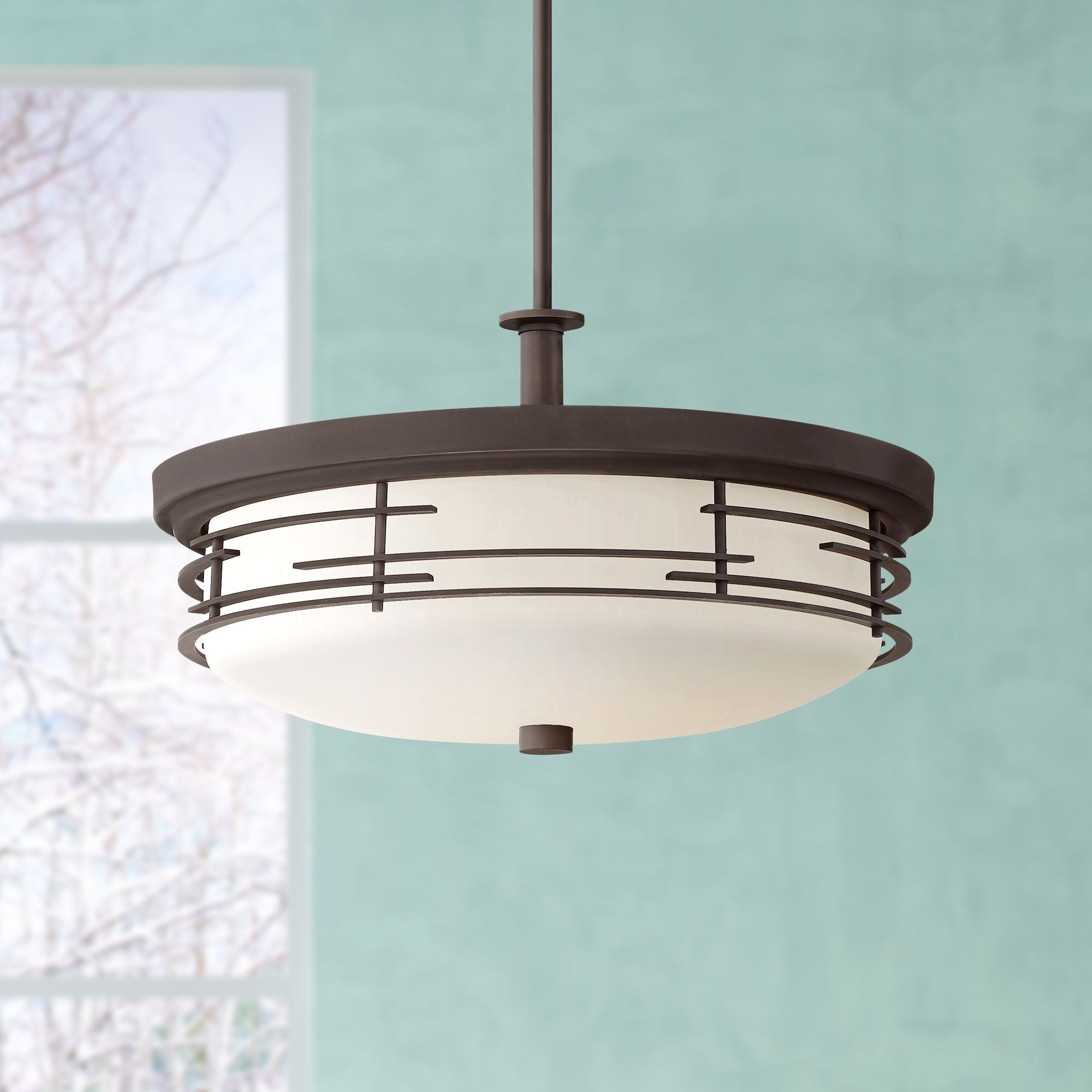 Arden 17" Wide Antique Bronze Pendant Light