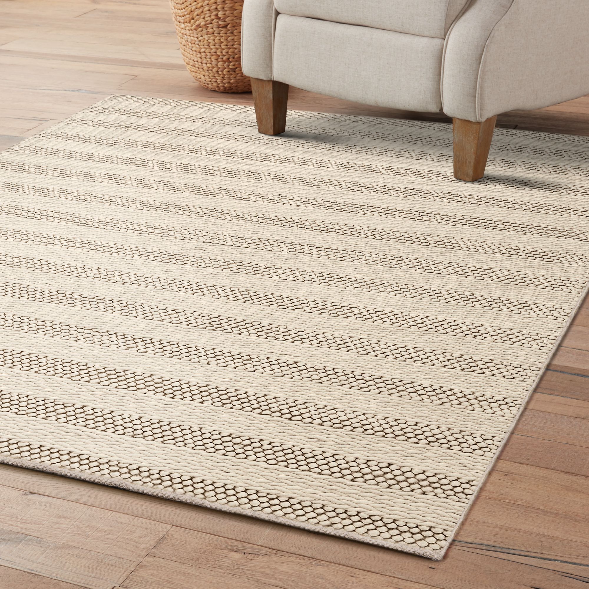 Cortico 6155 Winter White Wool Area Rug 