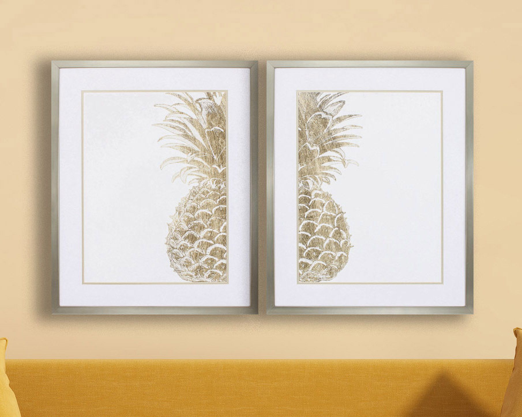 Pineapple Life 32" High 2-Piece Framed Wall Art Set