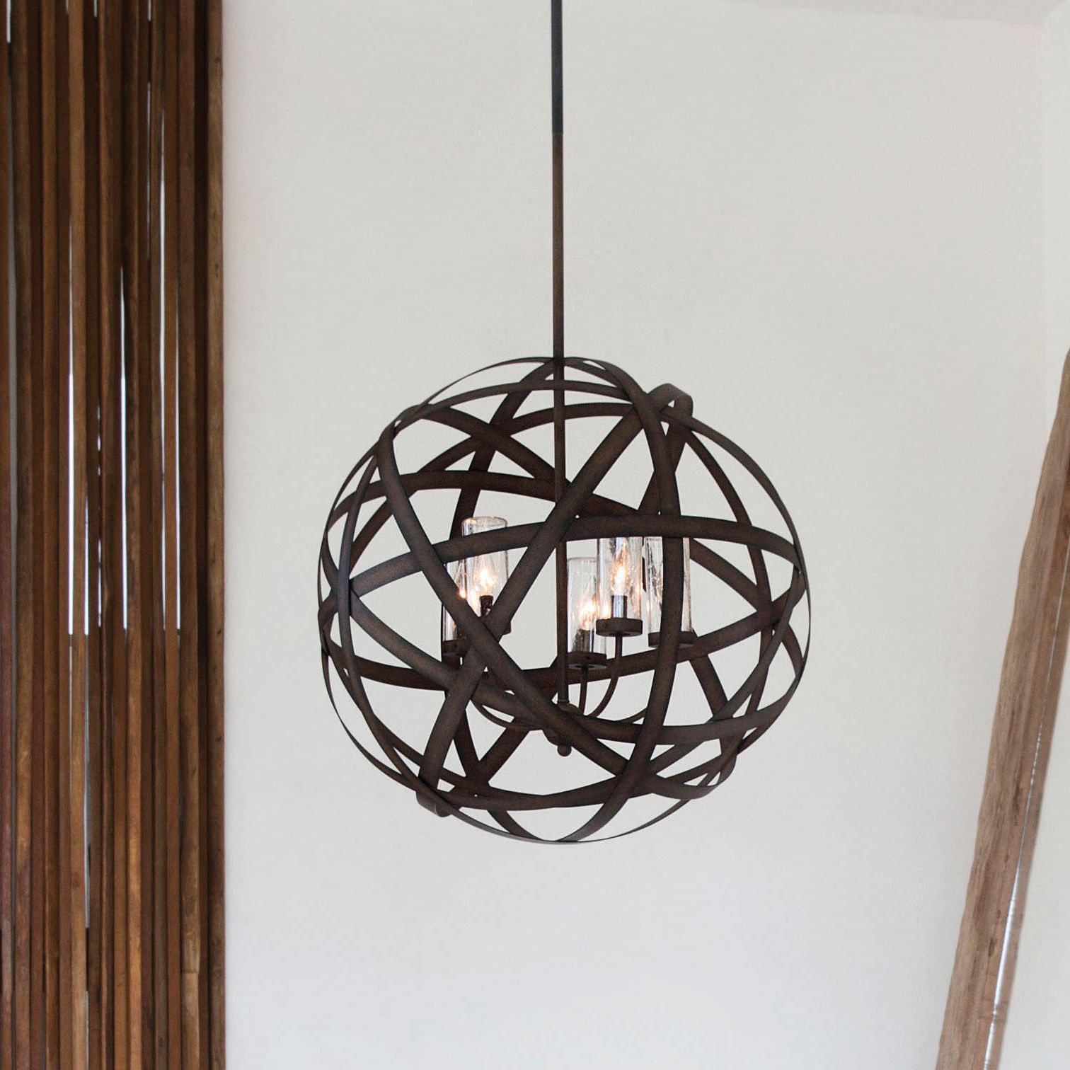 Carson 26 1/2" Wide Vintage Iron 5-Light Outdoor Chandelier