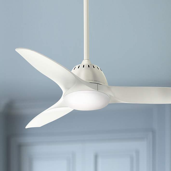 44 Casablanca Wisp Fresh White Led, Casablanca Wisp Indoor Ceiling Fan With Led Light And Remote Control