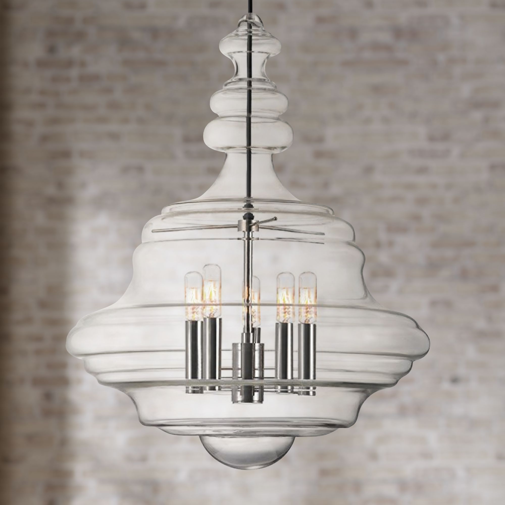 Hudson Valley Washington 25 1/2" Polished Nickel Pendant