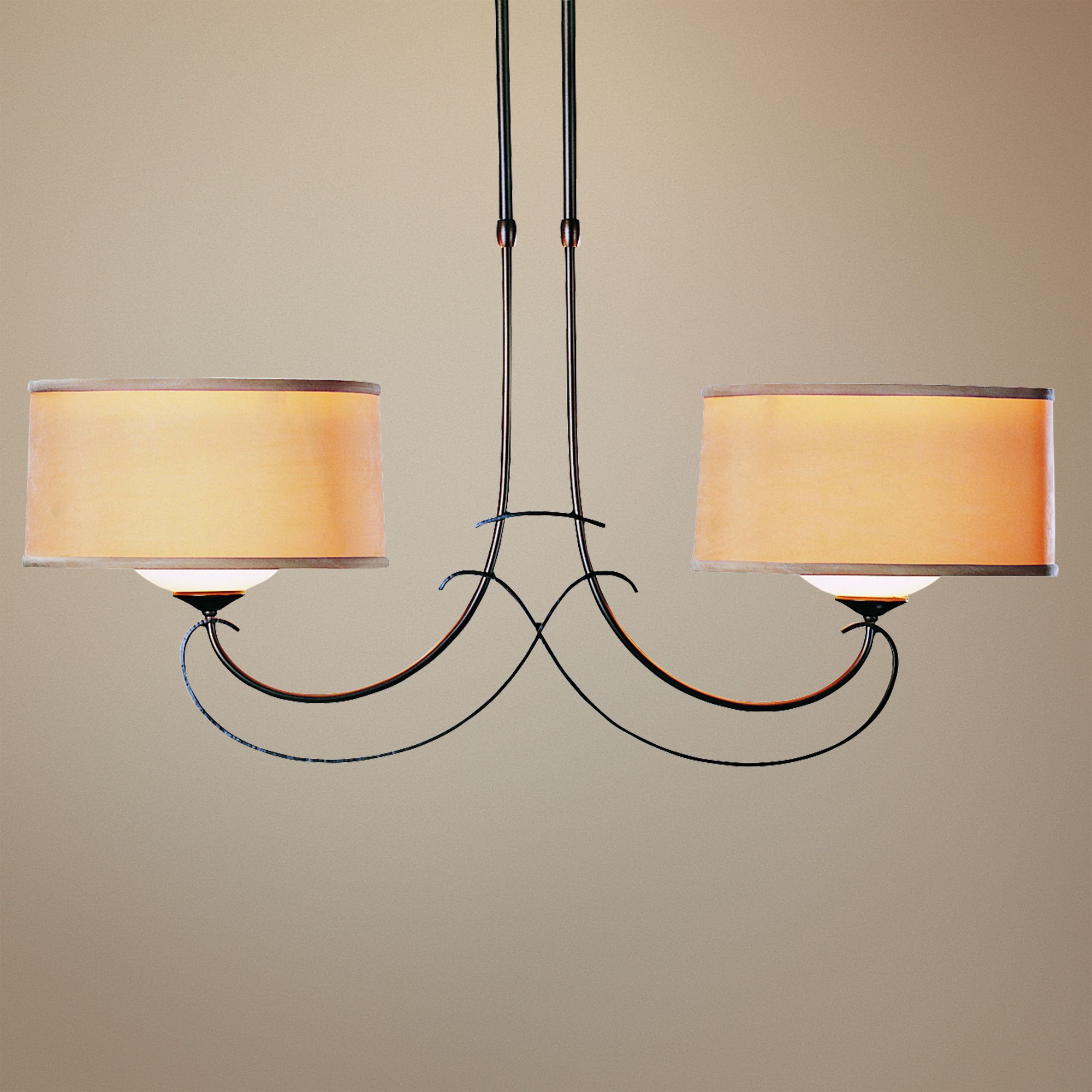 Hubbardton Forge Scrolled Duo Pendant Chandelier