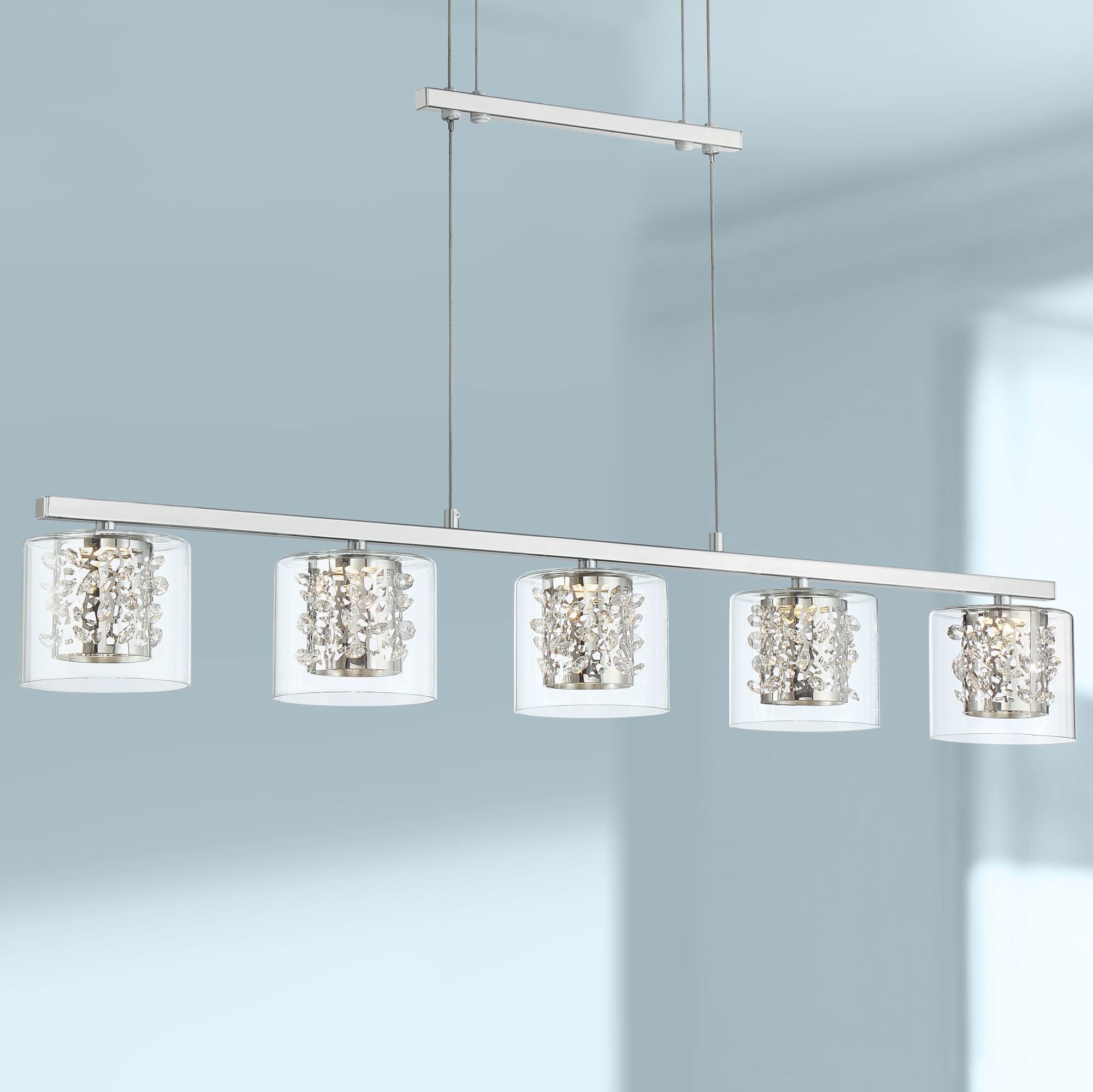 Possini Euro Dalton 37 1/2" Pully System LED Chandelier