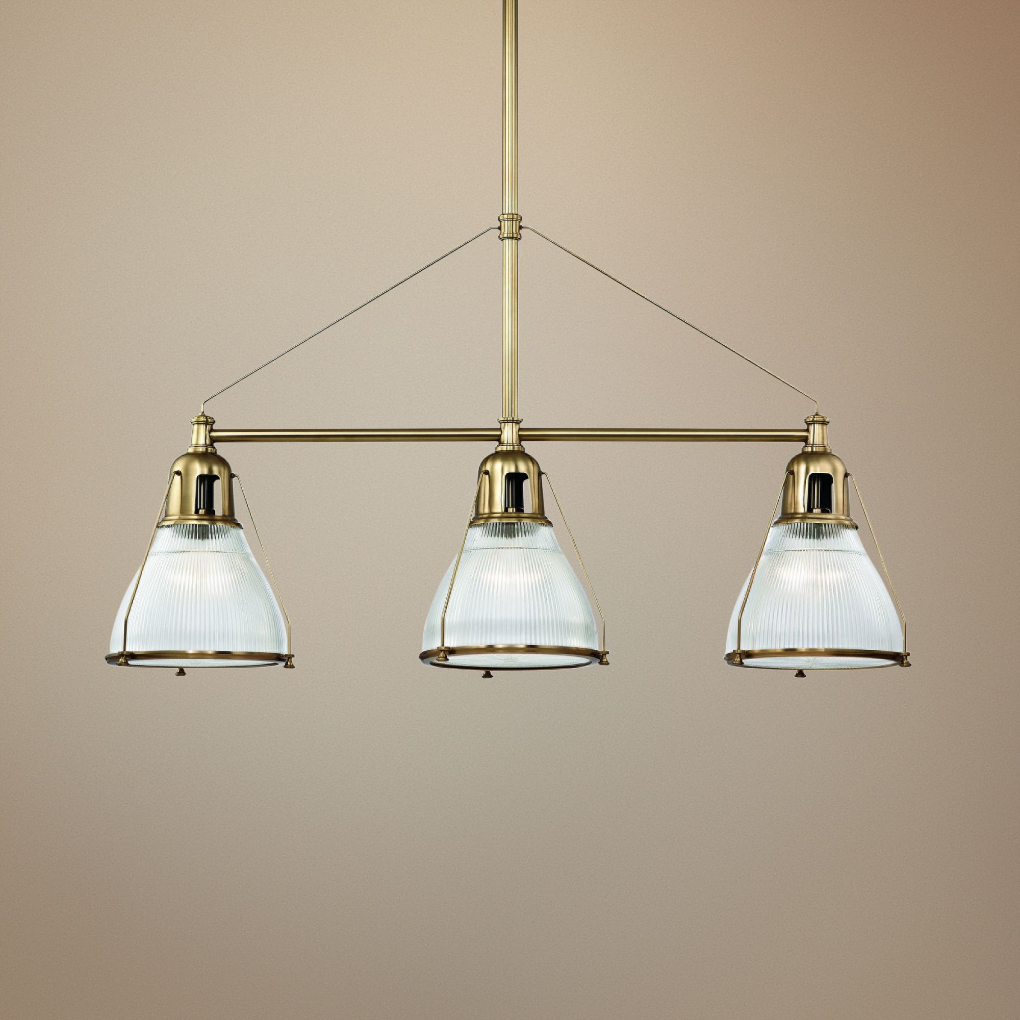 Haverhill 48 Wide Aged Brass Kitchen Island Light Pendant 32G42   32G42cropped.fpx