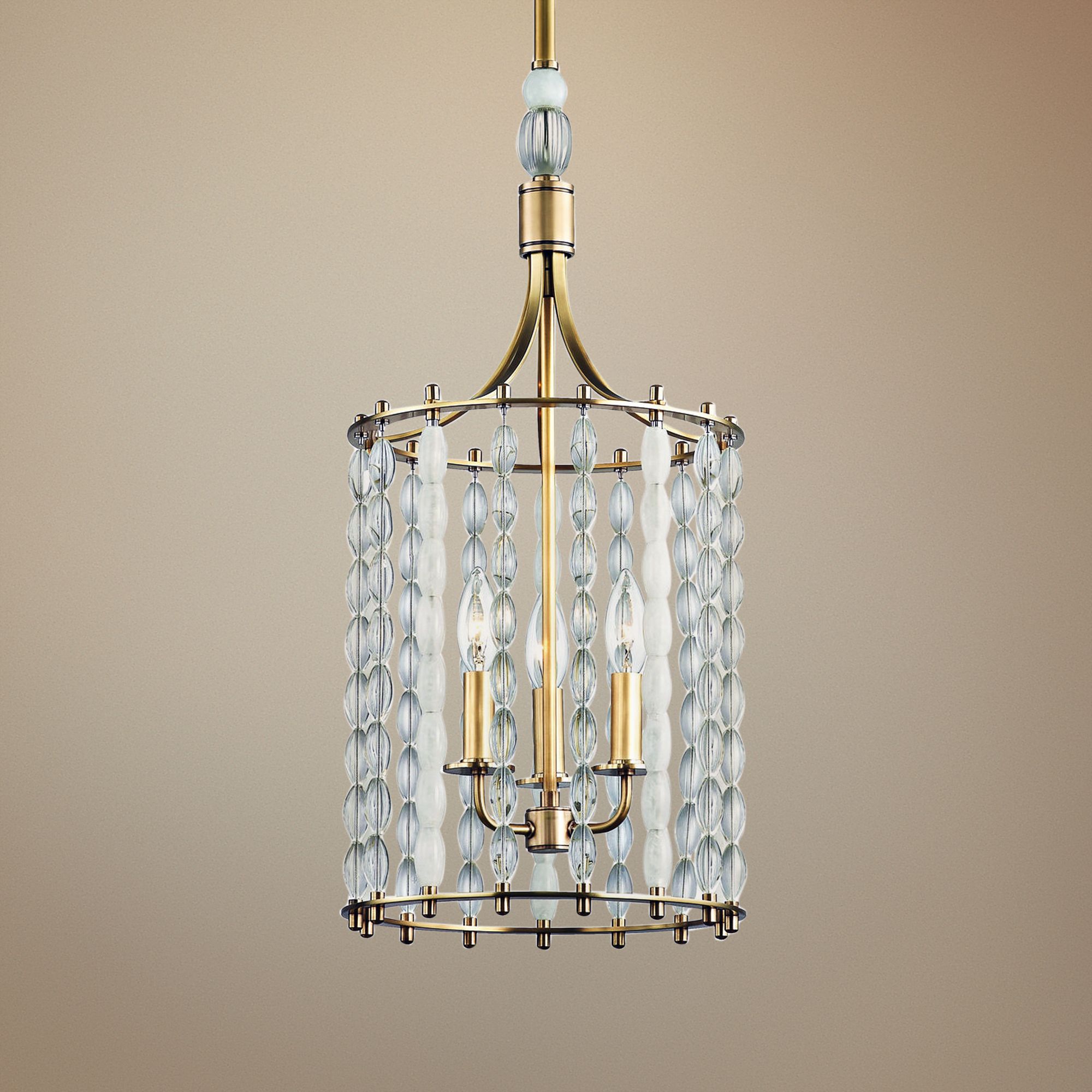 Whitestone 11" Wide Aged Brass 3-Light Mini Pendant