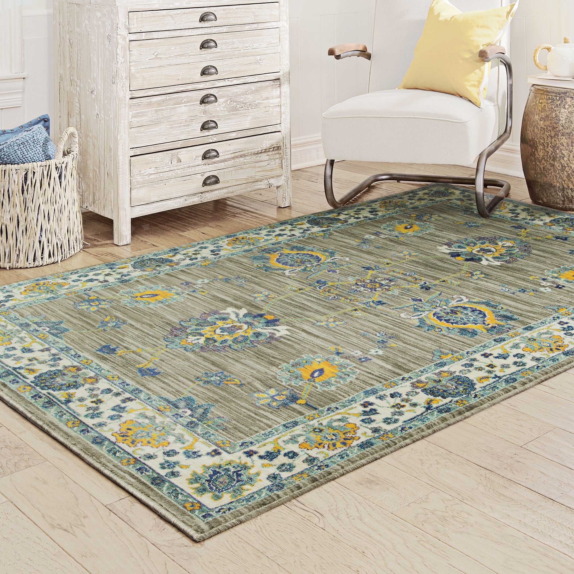 Joli 503D4 Gray and Yellow Area Rug 