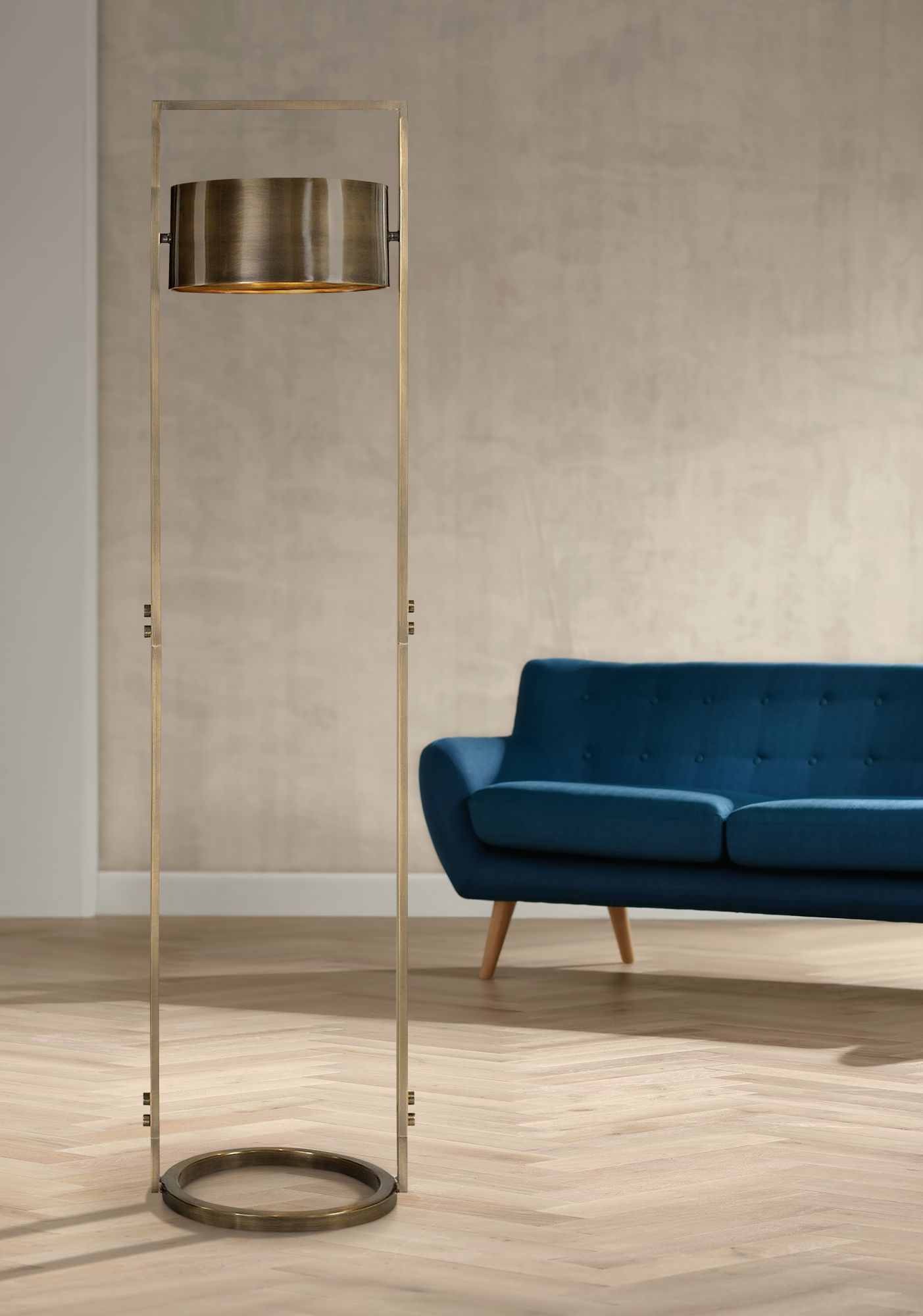 Uttermost Ilario 61" High Antique Brass Floor Lamp