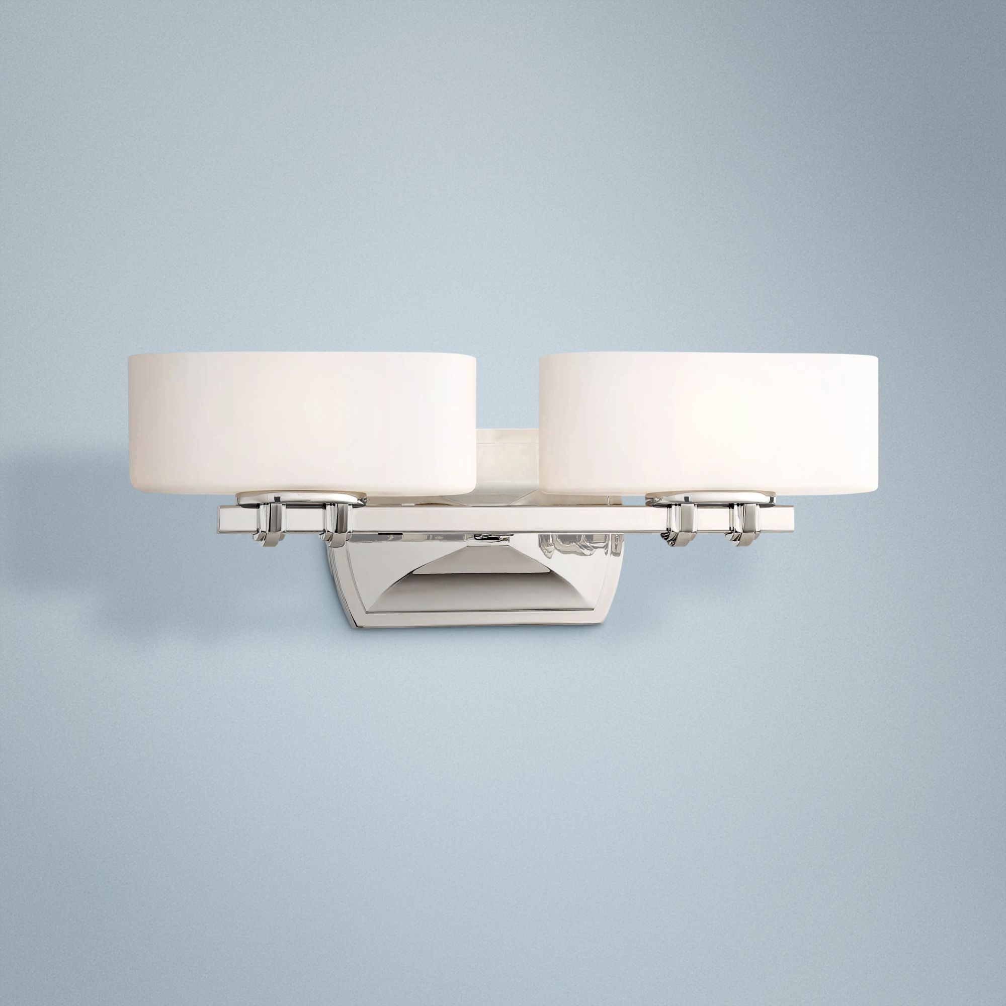 Drury 6" High Polished Nickel 2-Light Wall Sconce