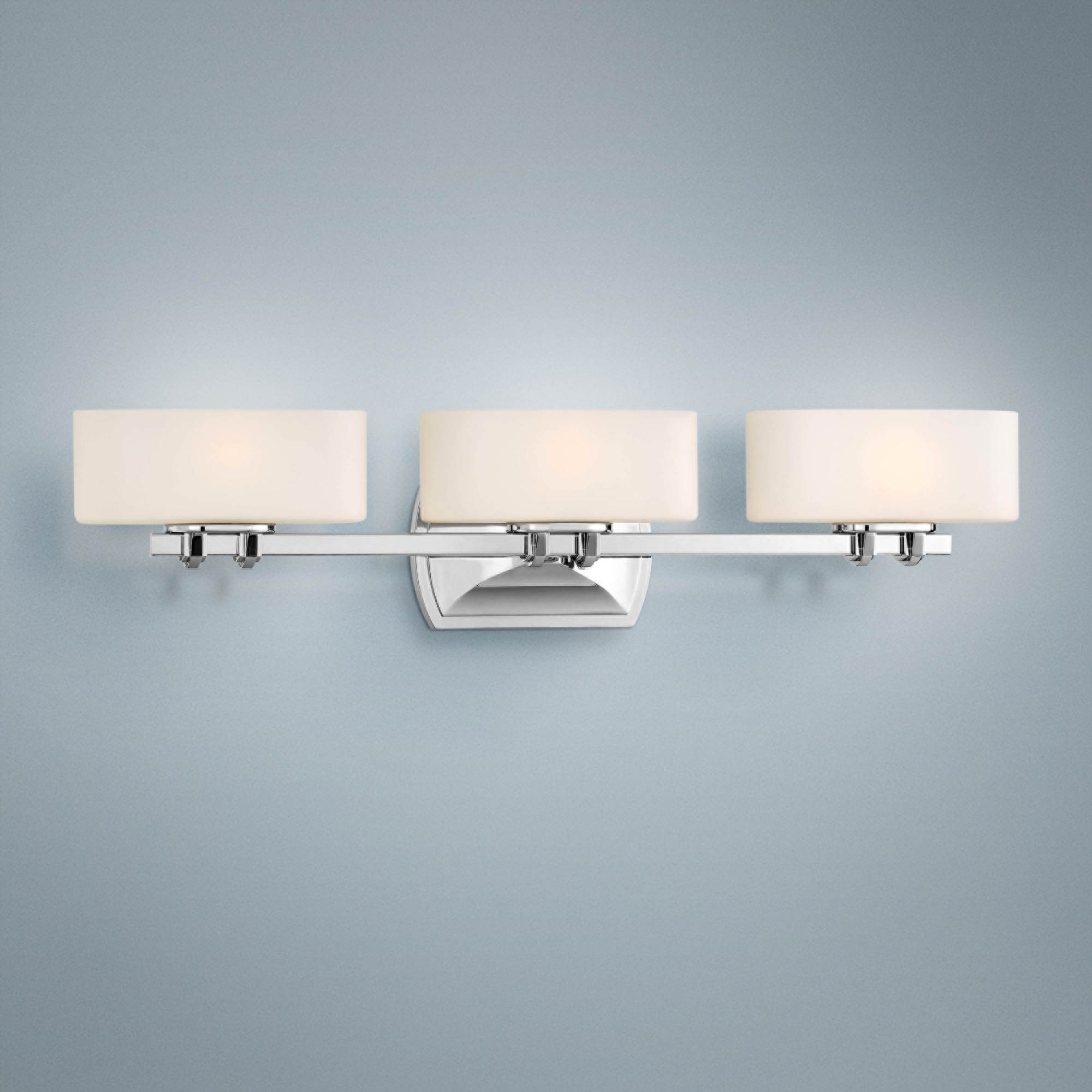 Drury 26 3/4" Wide Polished Nickel 3-Light Bath Light