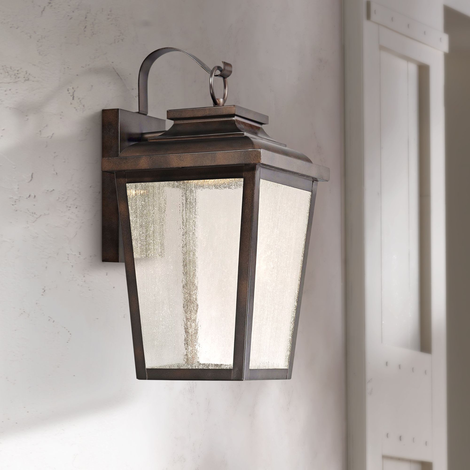 Irvington Manor 16 3/4" High Bronze LED Outdoor Wall Light 32P25