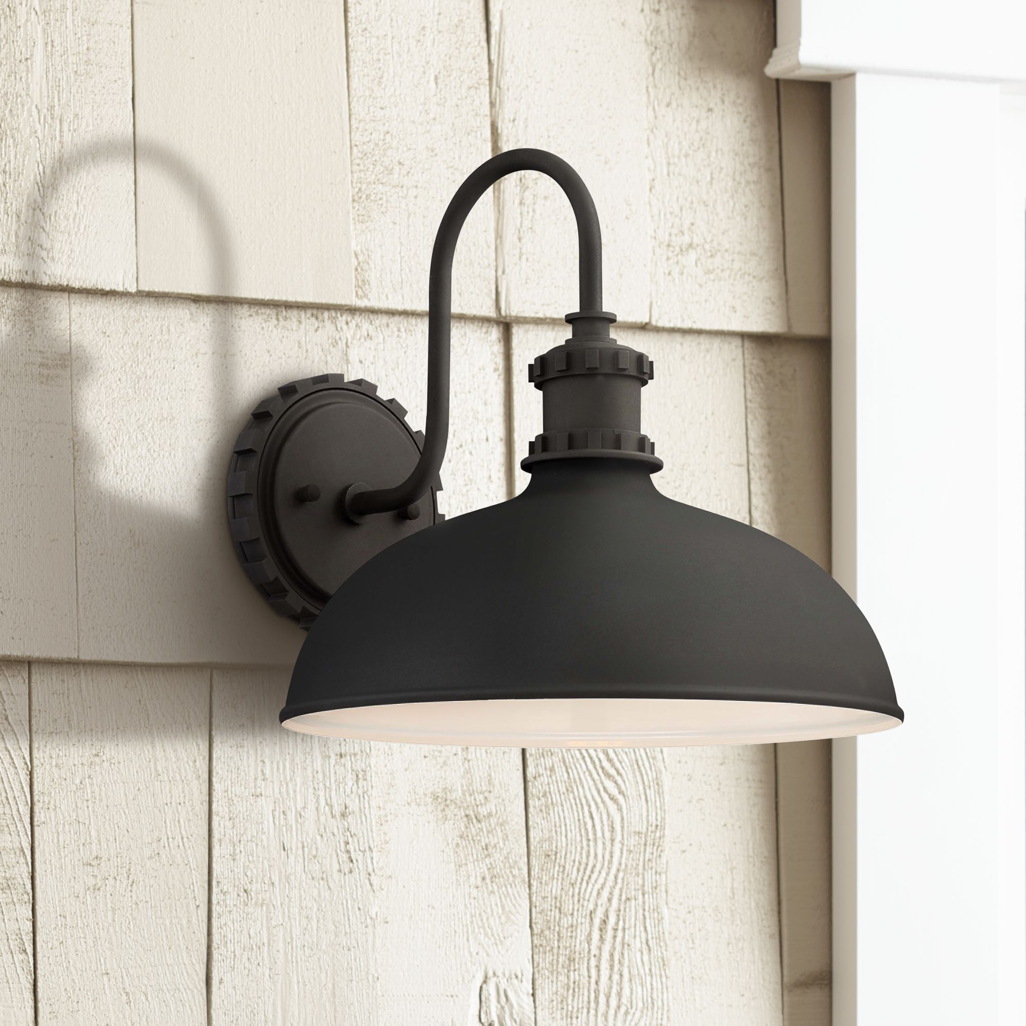 Escudilla 11 3/4" High Black Outdoor Wall Light