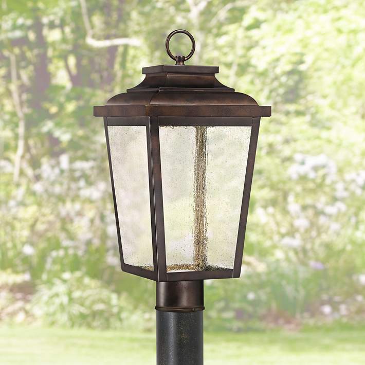 High Bronze Led Outdoor Post Light, Lamps Plus Outdoor Landscape Lighting