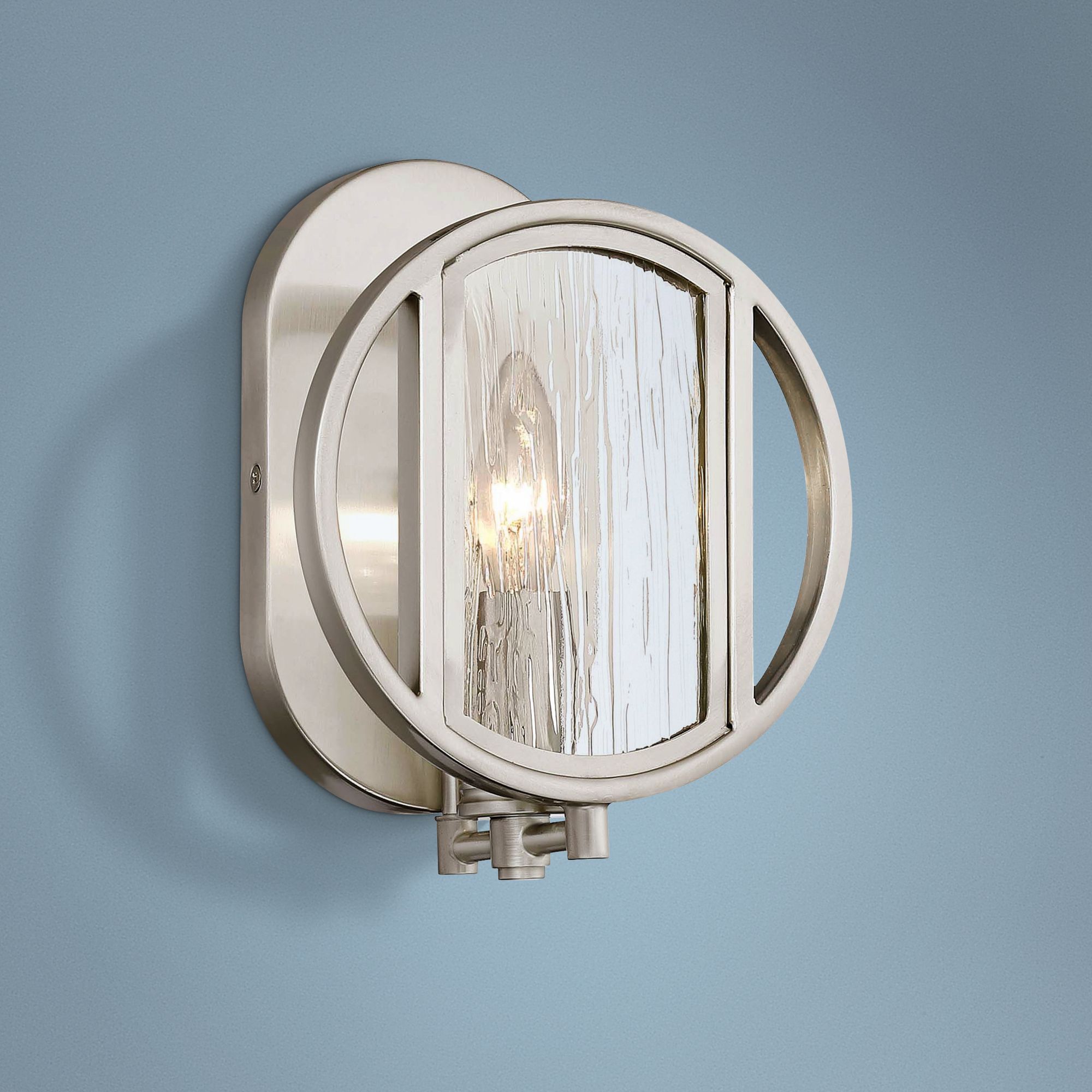 Via Capri 8 3/4" High Brushed Nickel Wall Sconce