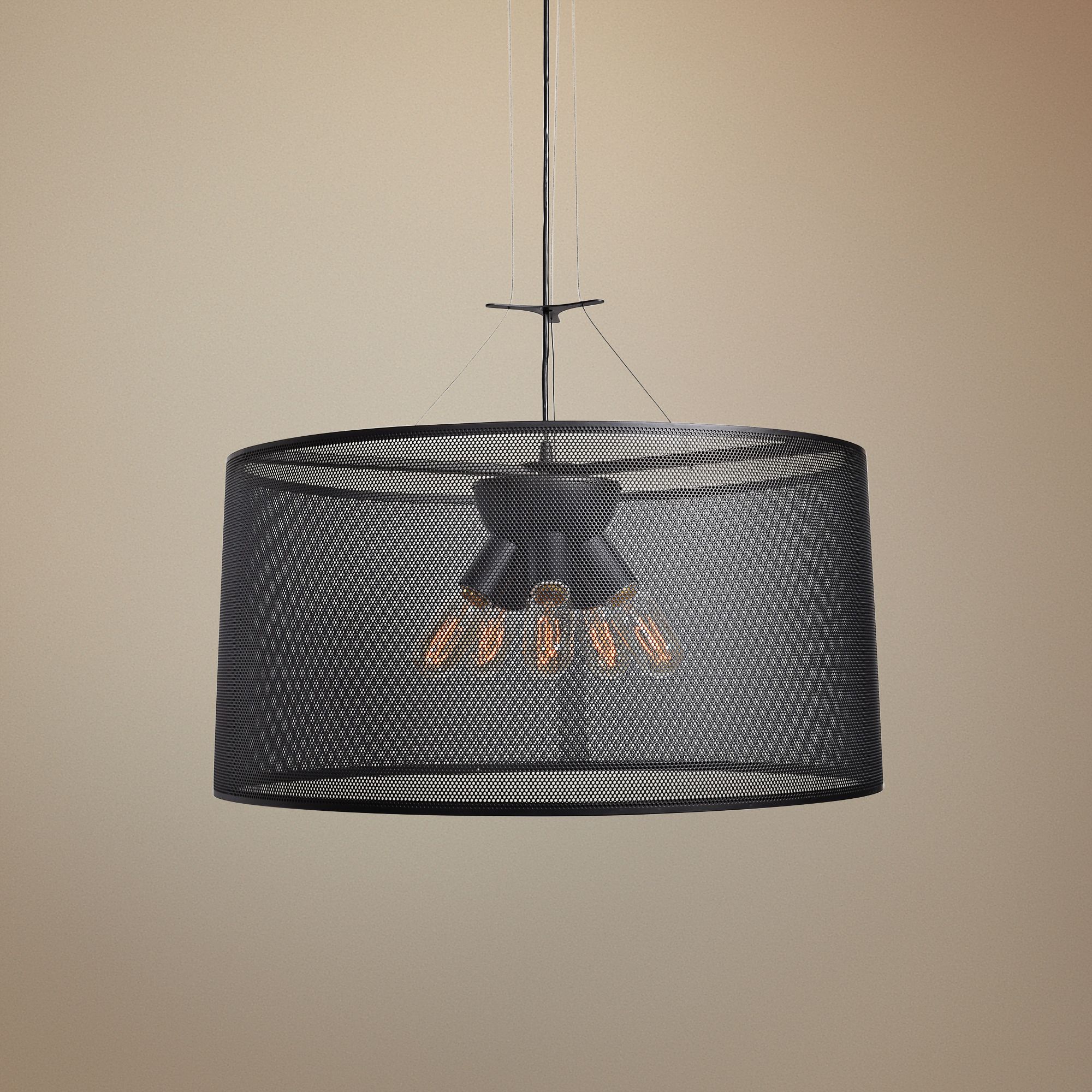 Epic 27 1/2" Wide Black 6-Light LED Pendant Light
