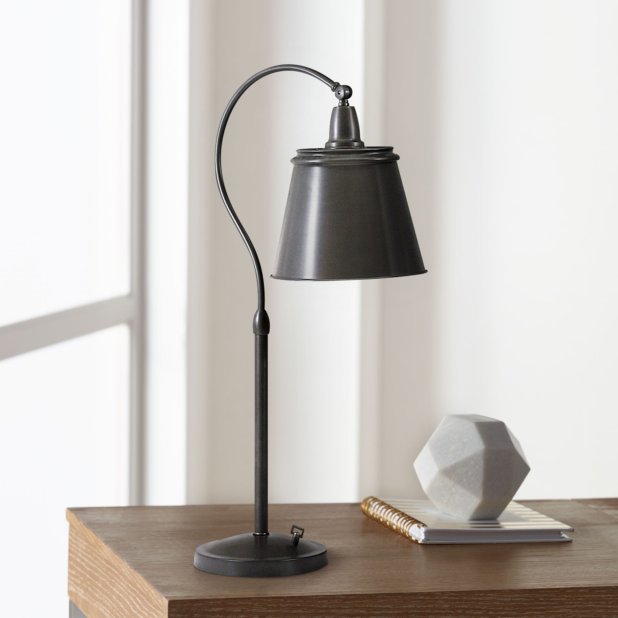 Hyde Park Downbridge Bronze Finish Metal Shade Desk