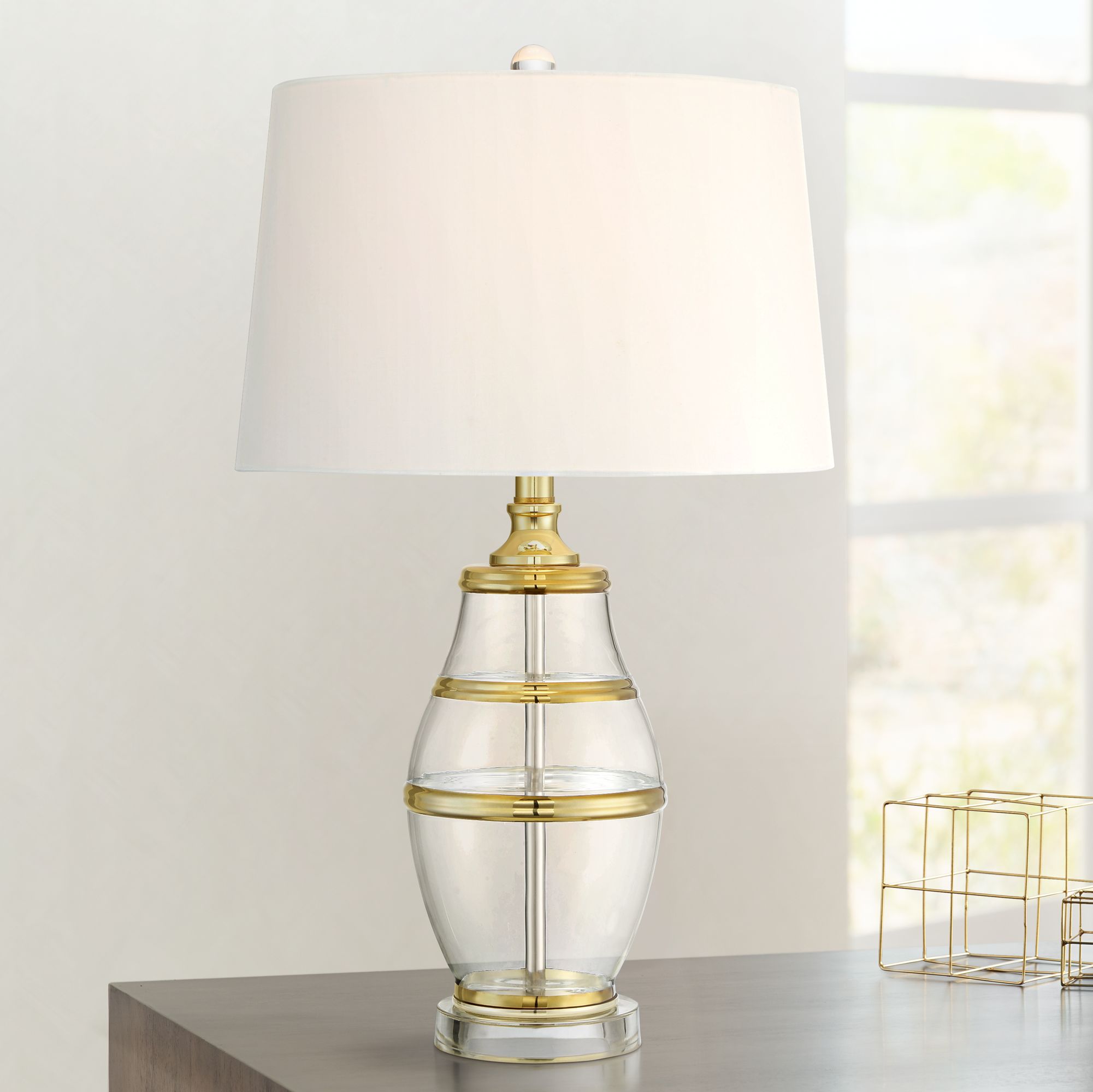 Angie Gold and Glass Table Lamp