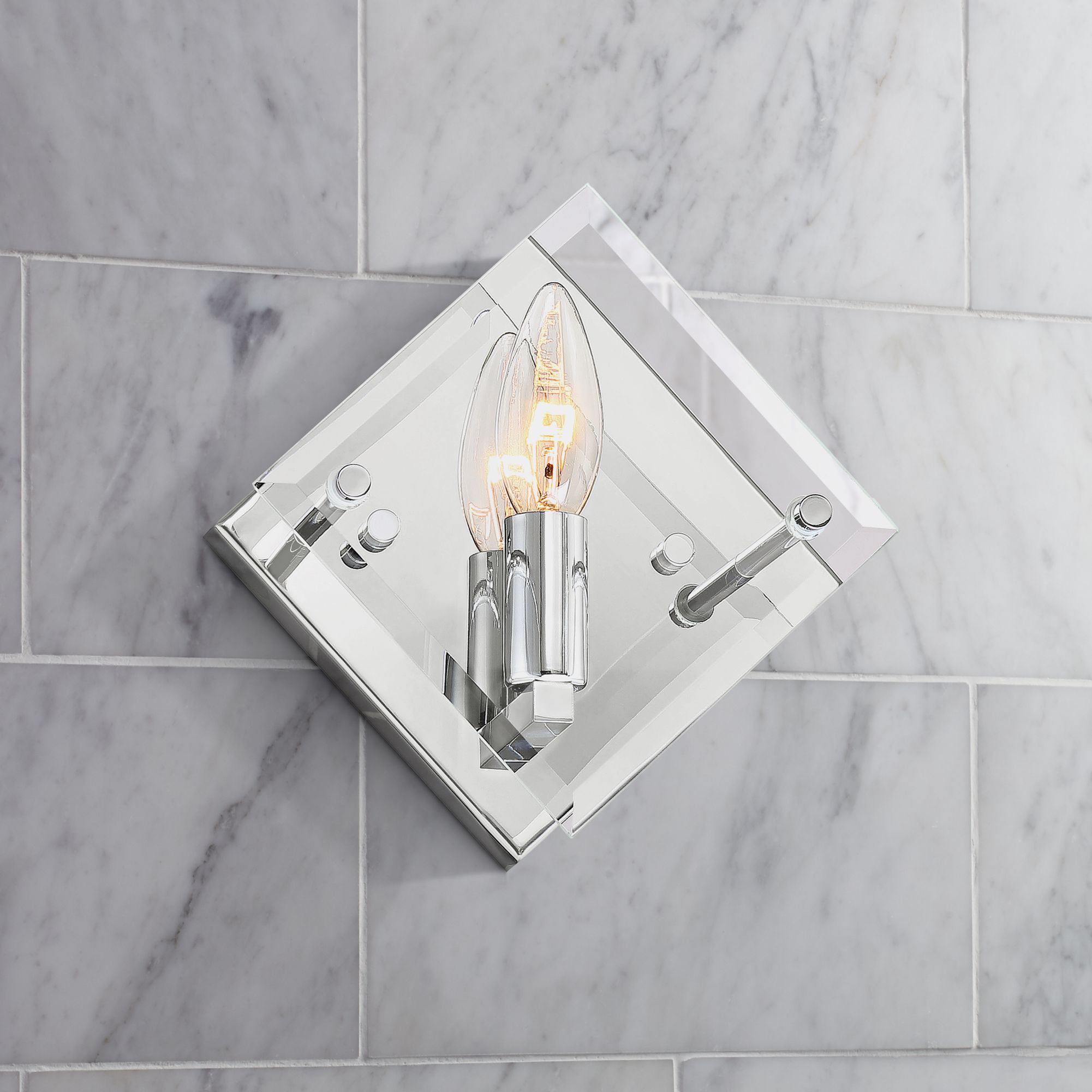 Possini Euro Collins 7 1/2" High Chrome Wall Sconce