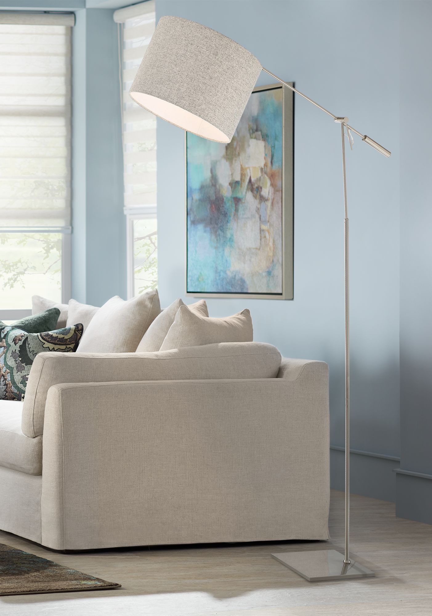 Lite Source Lucilla Brushed Nickel Floor Lamp